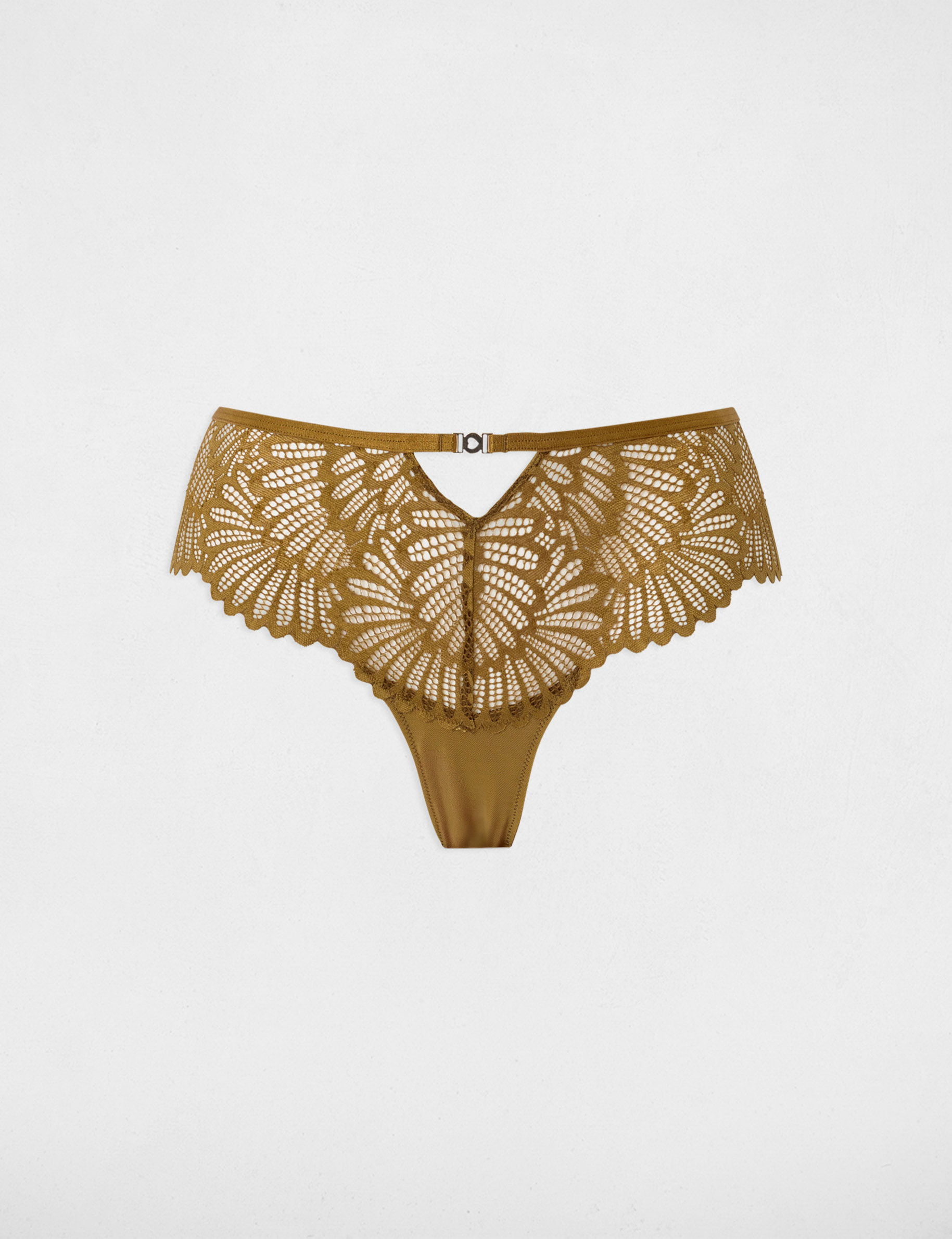 Shorty dentelle bronze femme