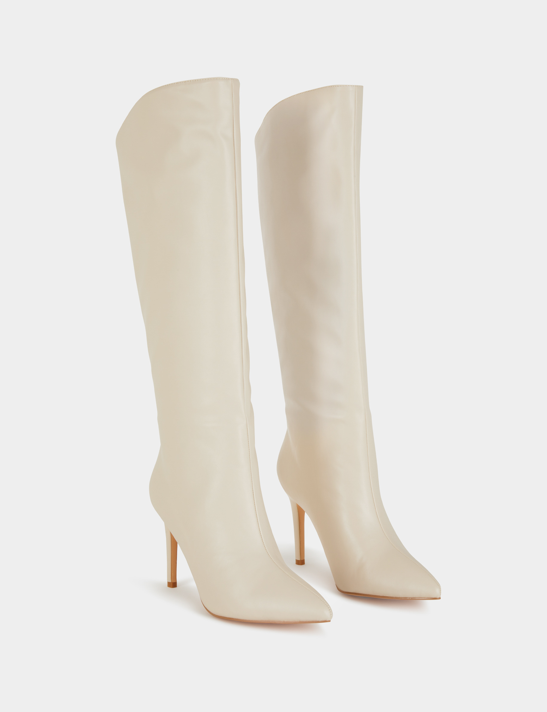 bottes hautes a talons aiguilles ivoire femme Bottes hautes à talons aiguilles ivoire femme