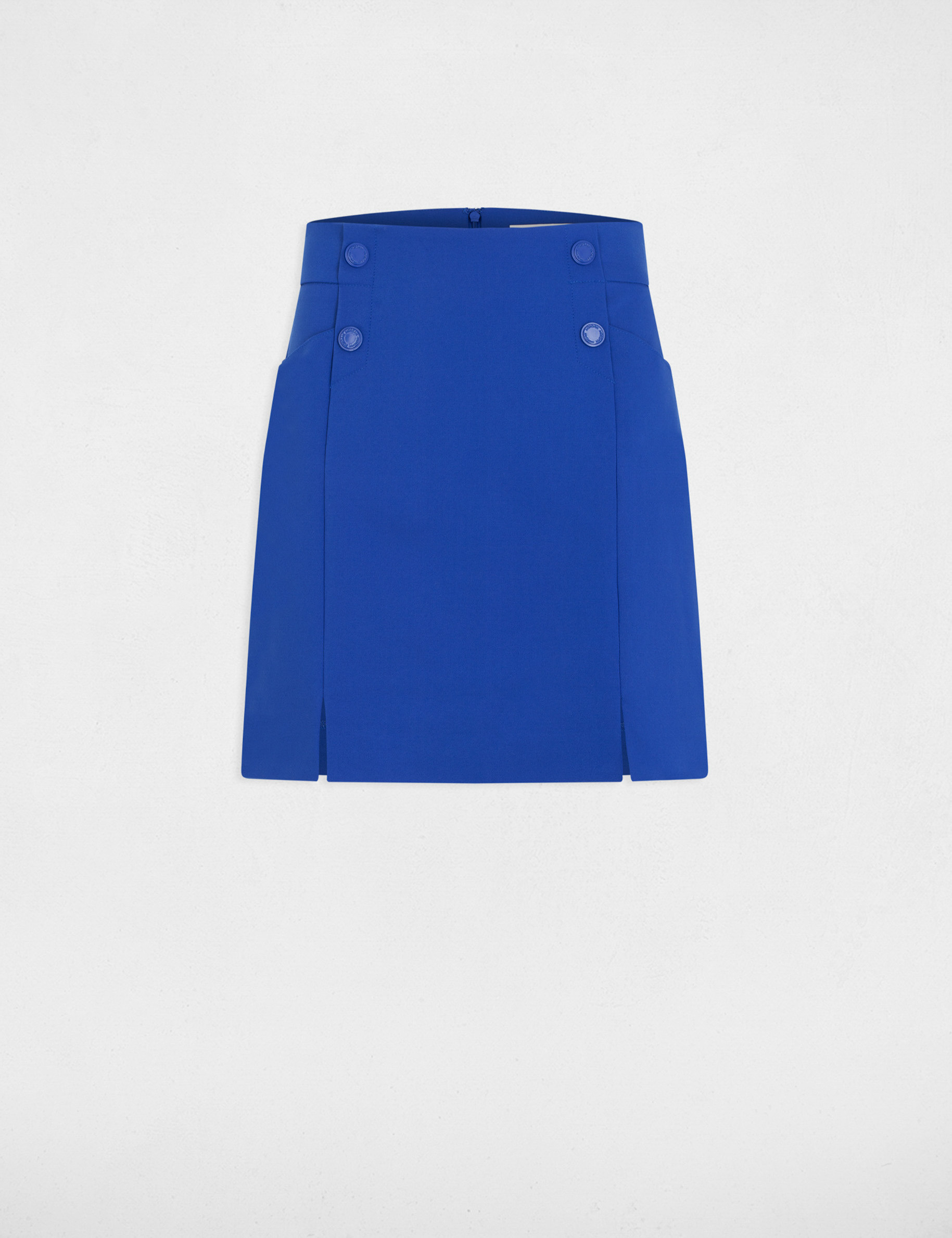 jupe courte a boutons bleu electrique femme Jupe courte à boutons bleu electrique femme