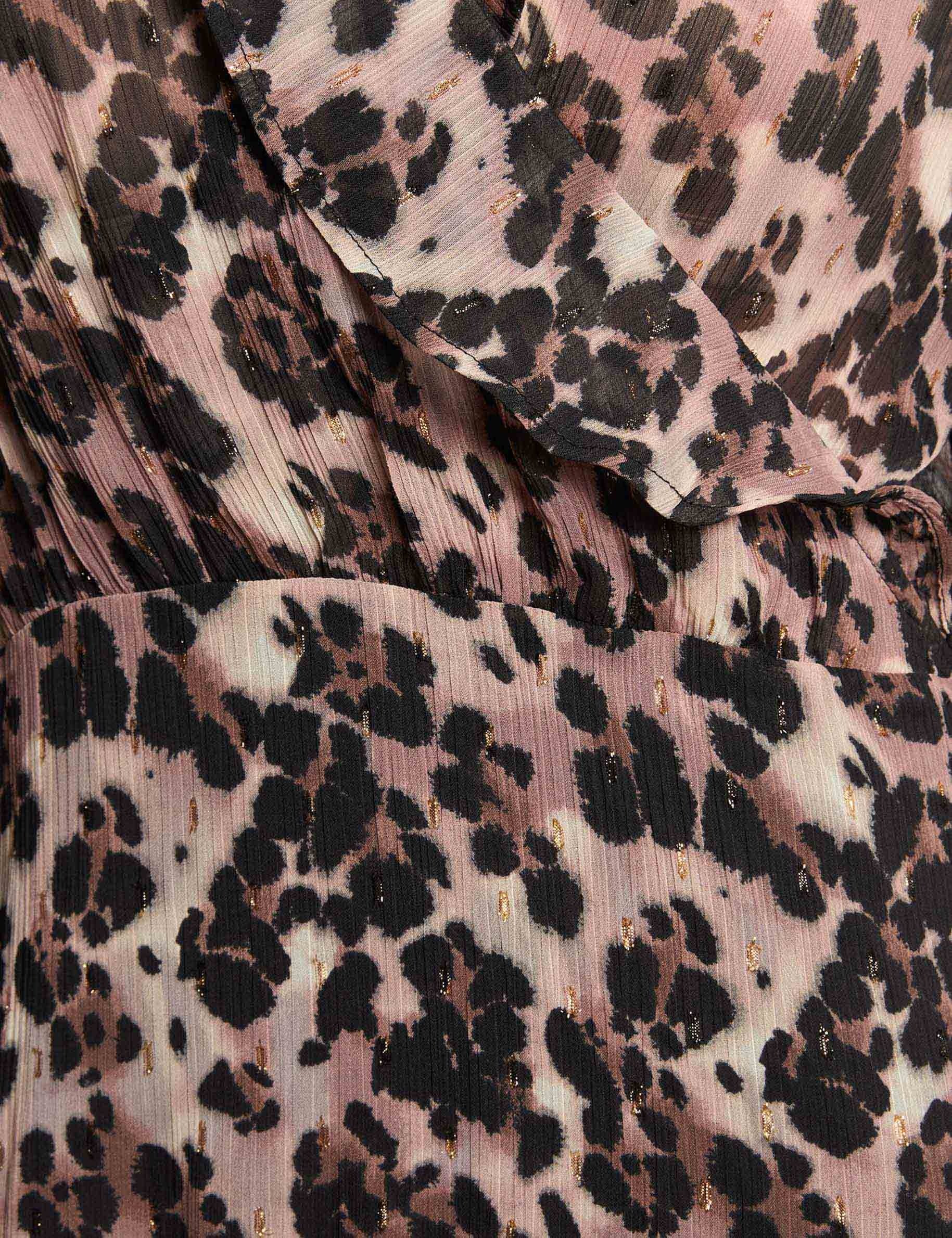 robe courte col v multicolore femme null