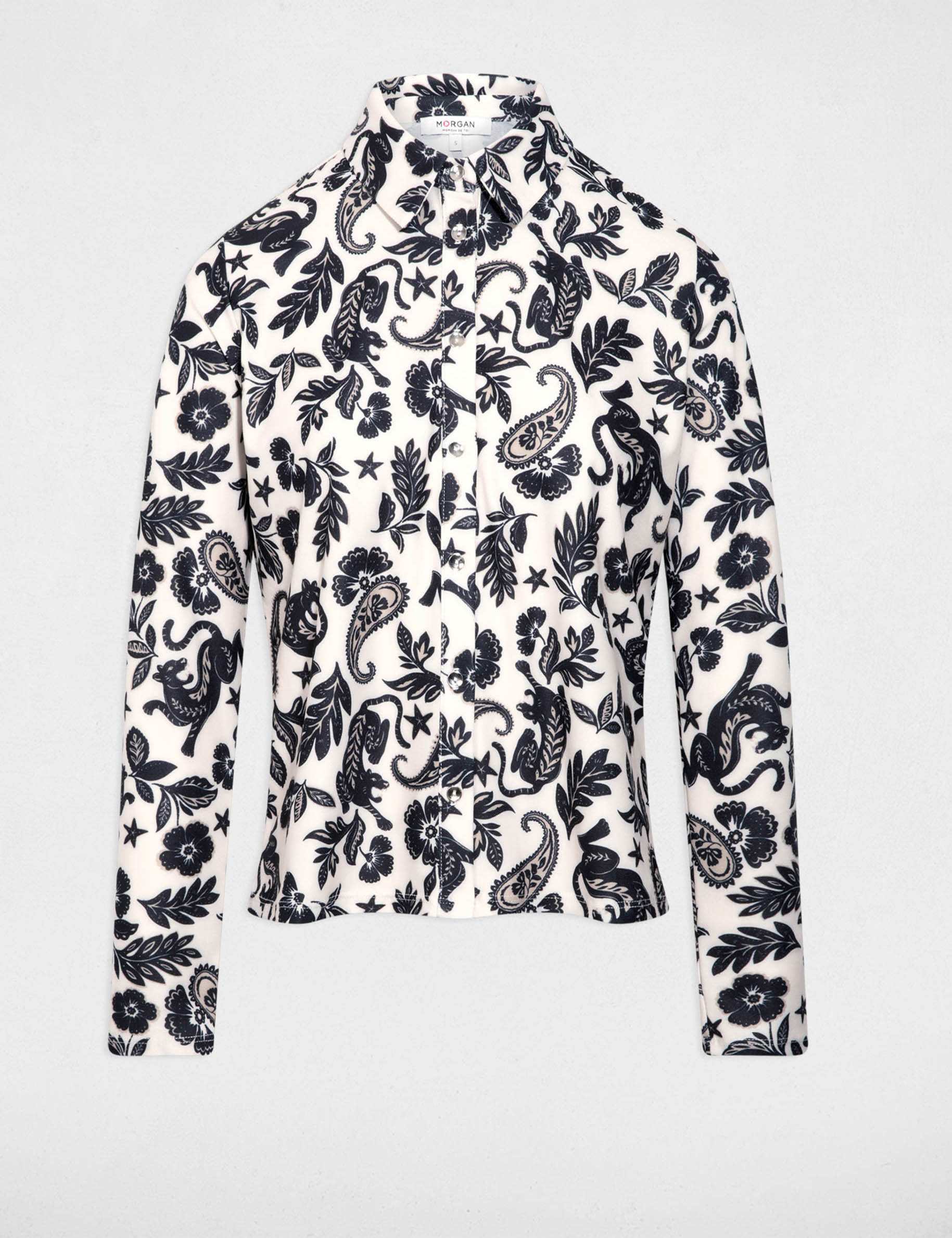 T-shirt col à revers blanc femme