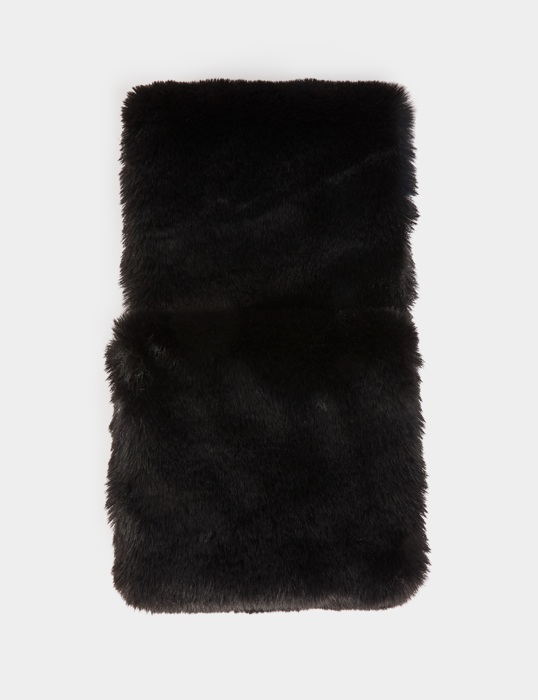 Écharpe fausse fourrure noir femme
