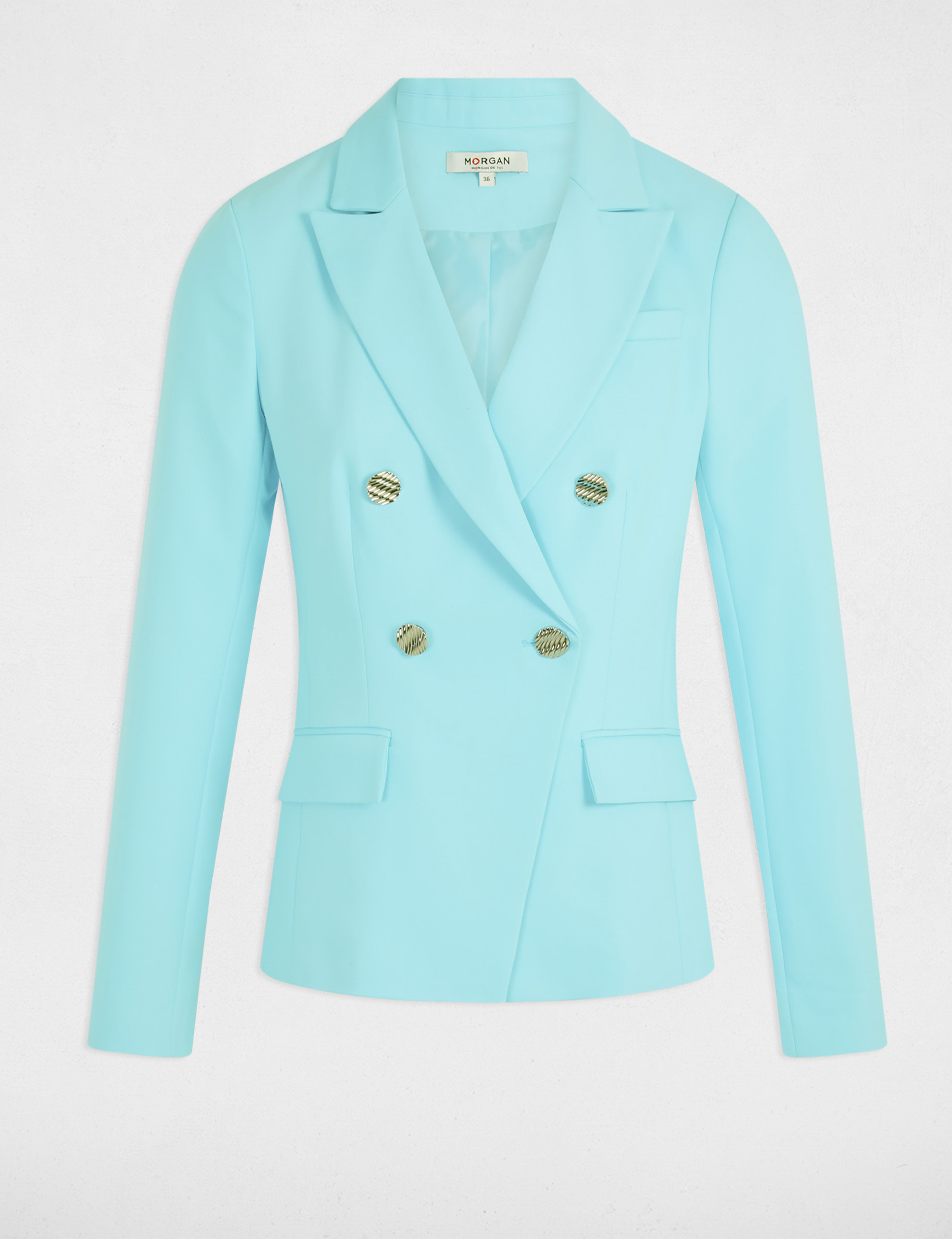 blazer double boutonnage bleu ciel femme Blazer double boutonnage bleu ciel femme