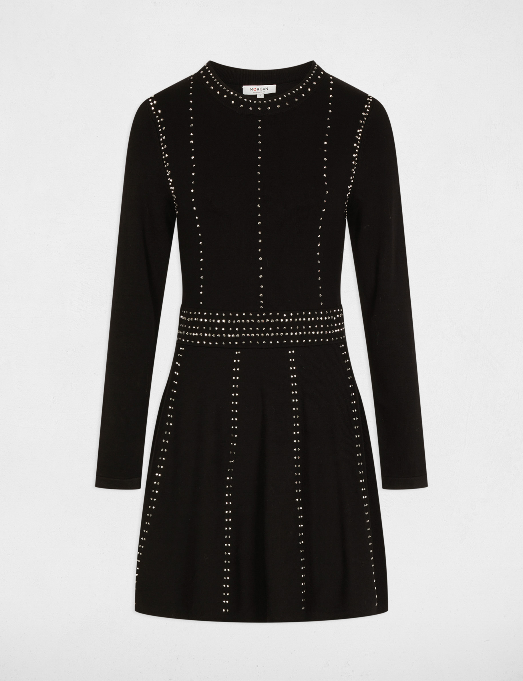 robe tricot courte ajustee noir femme Robe tricot courte ajustée noir femme