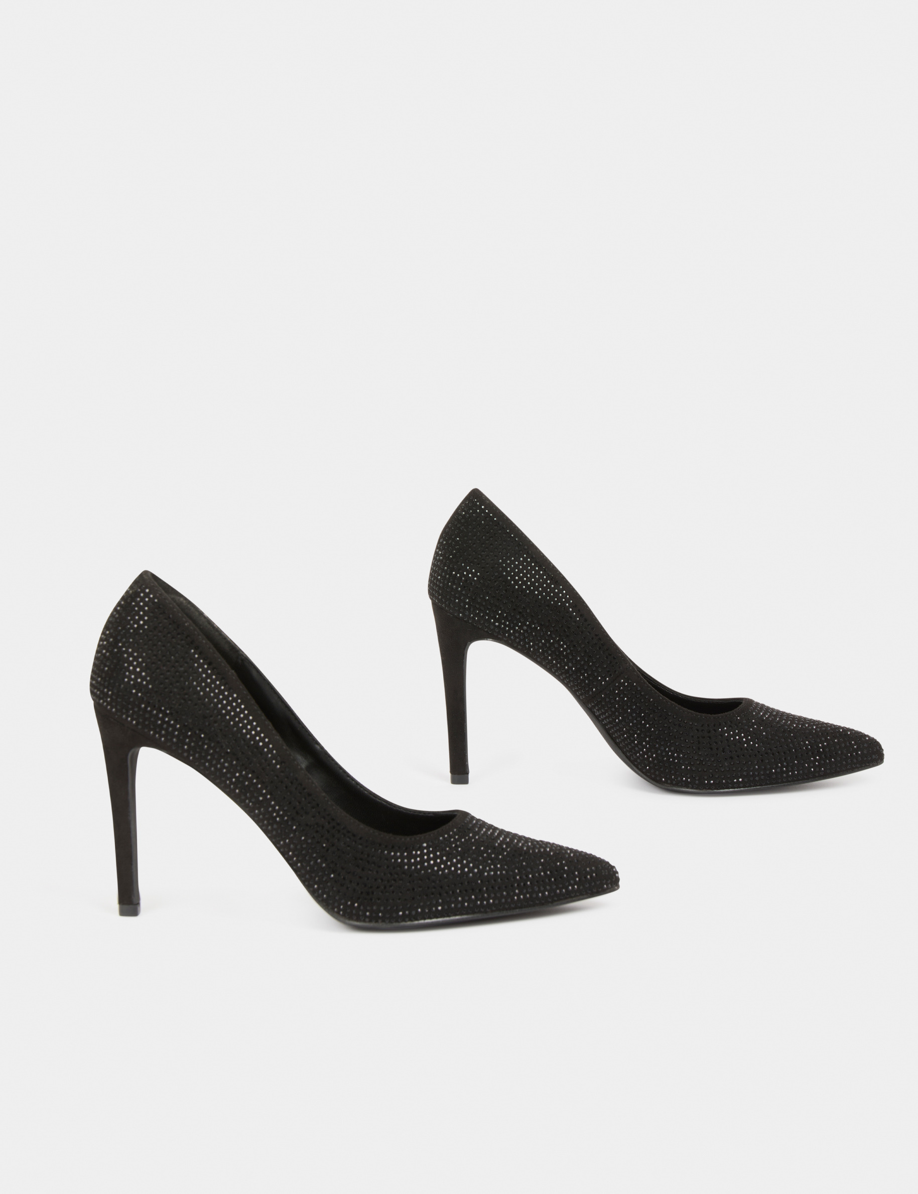 Escarpins détails strass noir femme