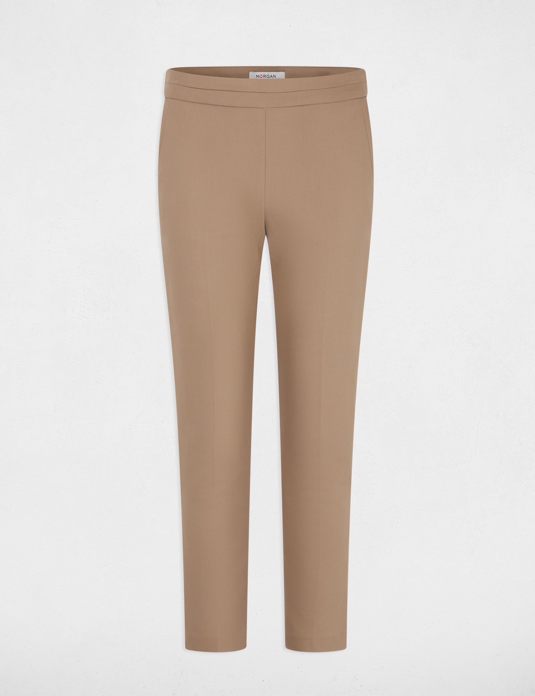 7/8 broek met ceintuur taupe vrouw