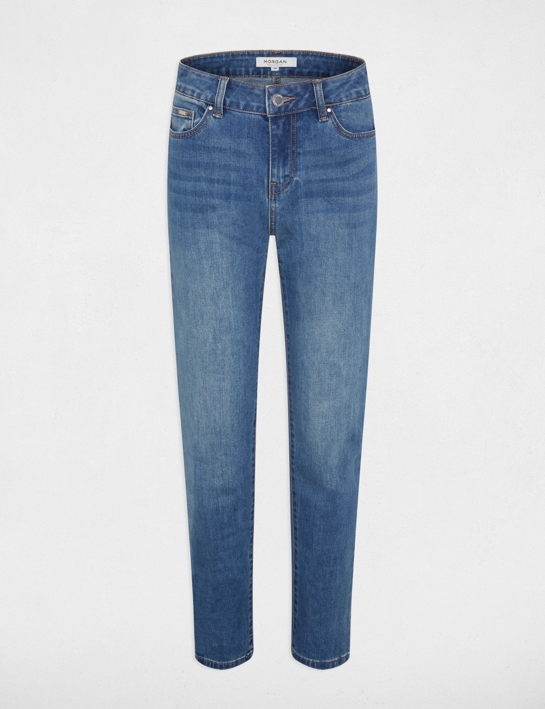 Rechte jeans 7/8 jean stone vrouw