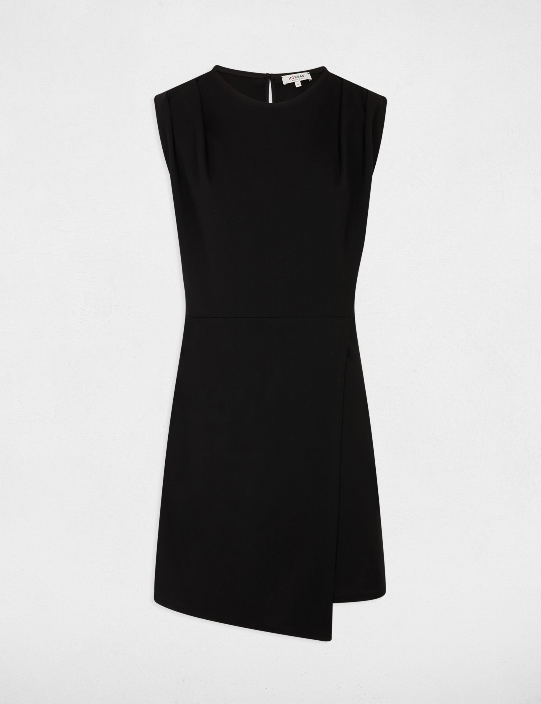 Robe courte sans manches noir femme