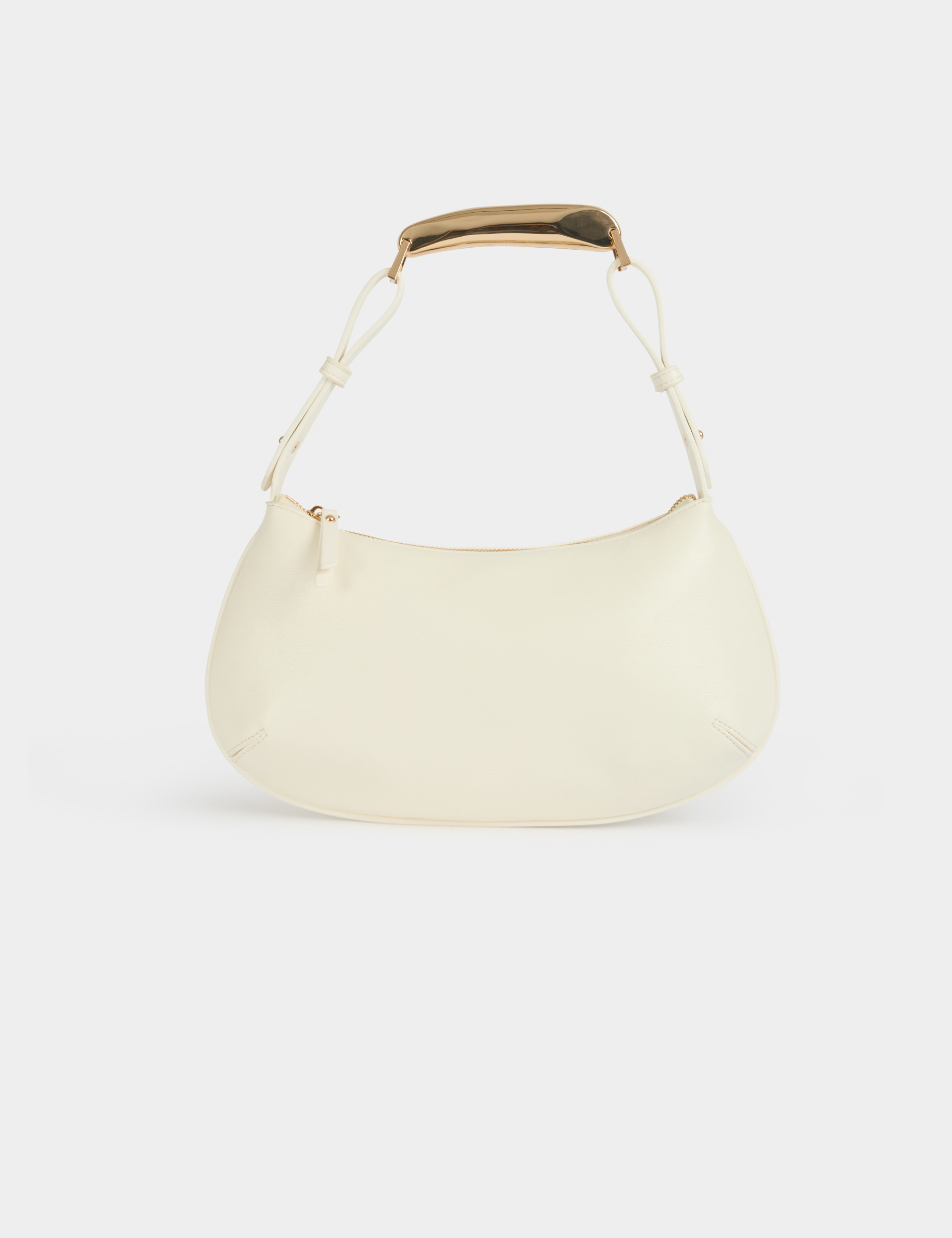 Tas met metalen handvat helder wit vrouw