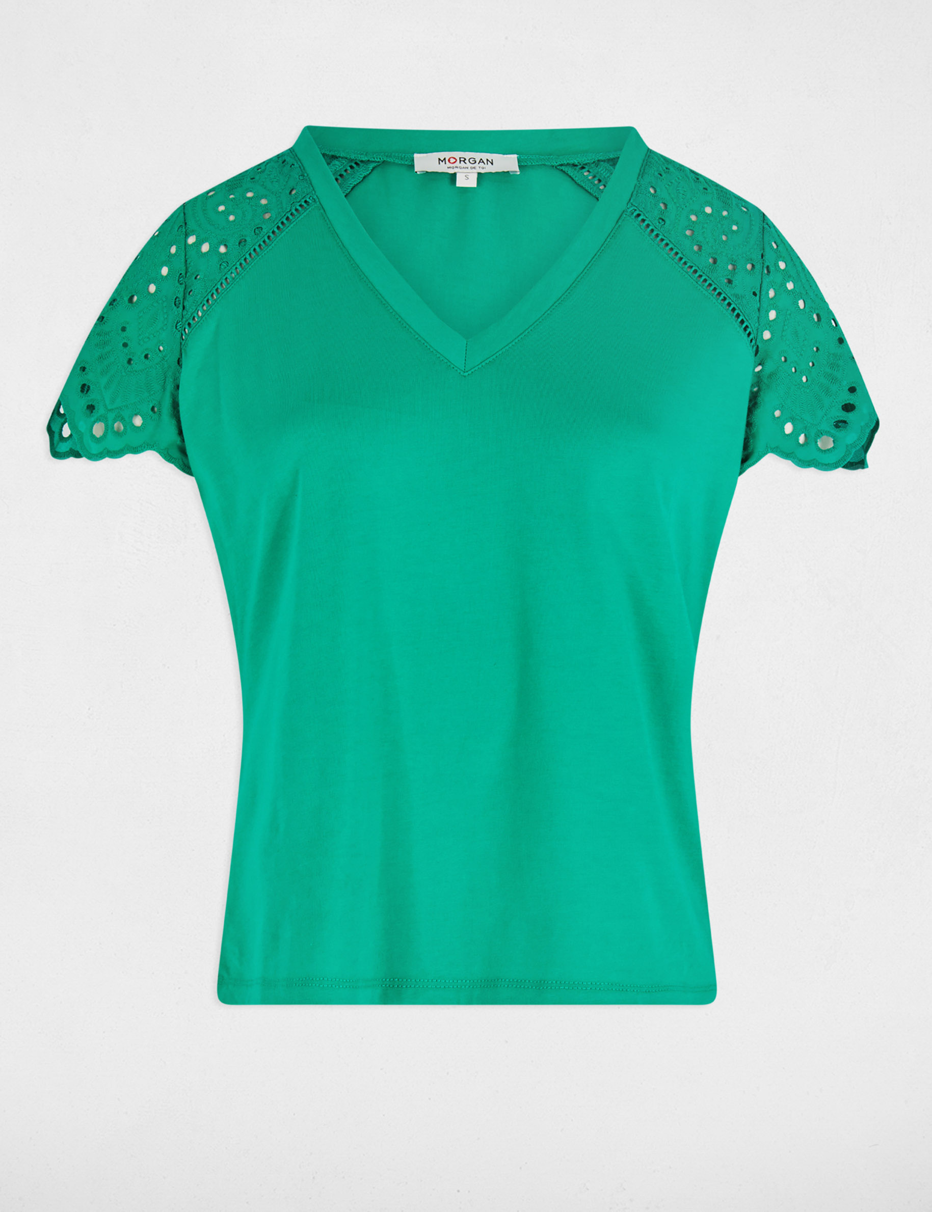 t shirt met korte mouwen emerald groen vrouw T-shirt met korte mouwen emerald groen vrouw