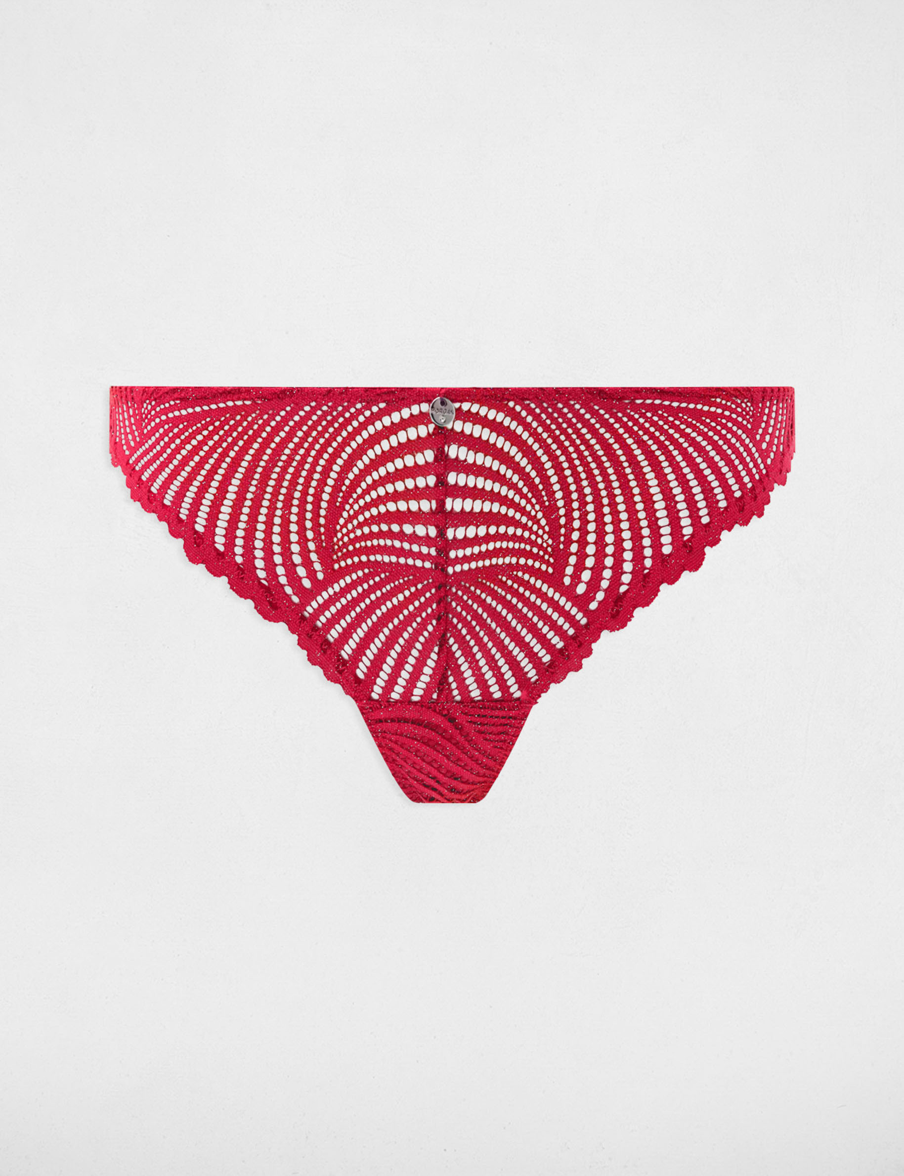 Tanga en dentelle bordeaux femme