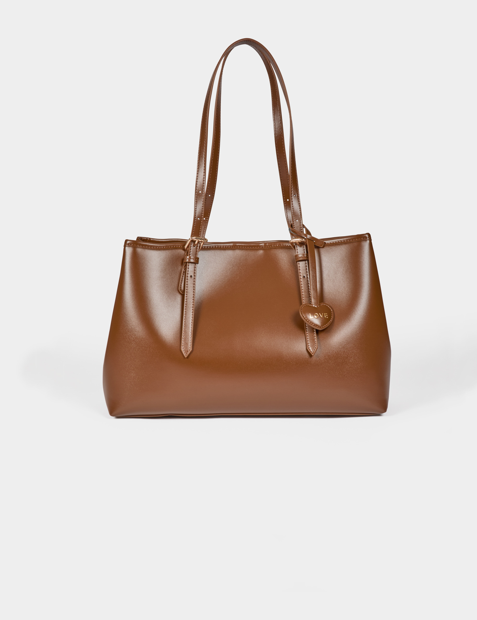 Sac cabas similicuir marron femme