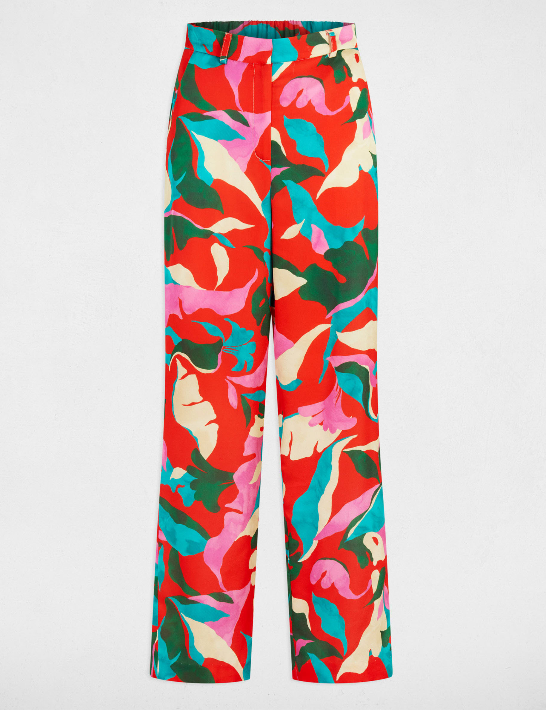 rechte broek met print meerkleurig vrouw Rechte broek met print meerkleurig vrouw
