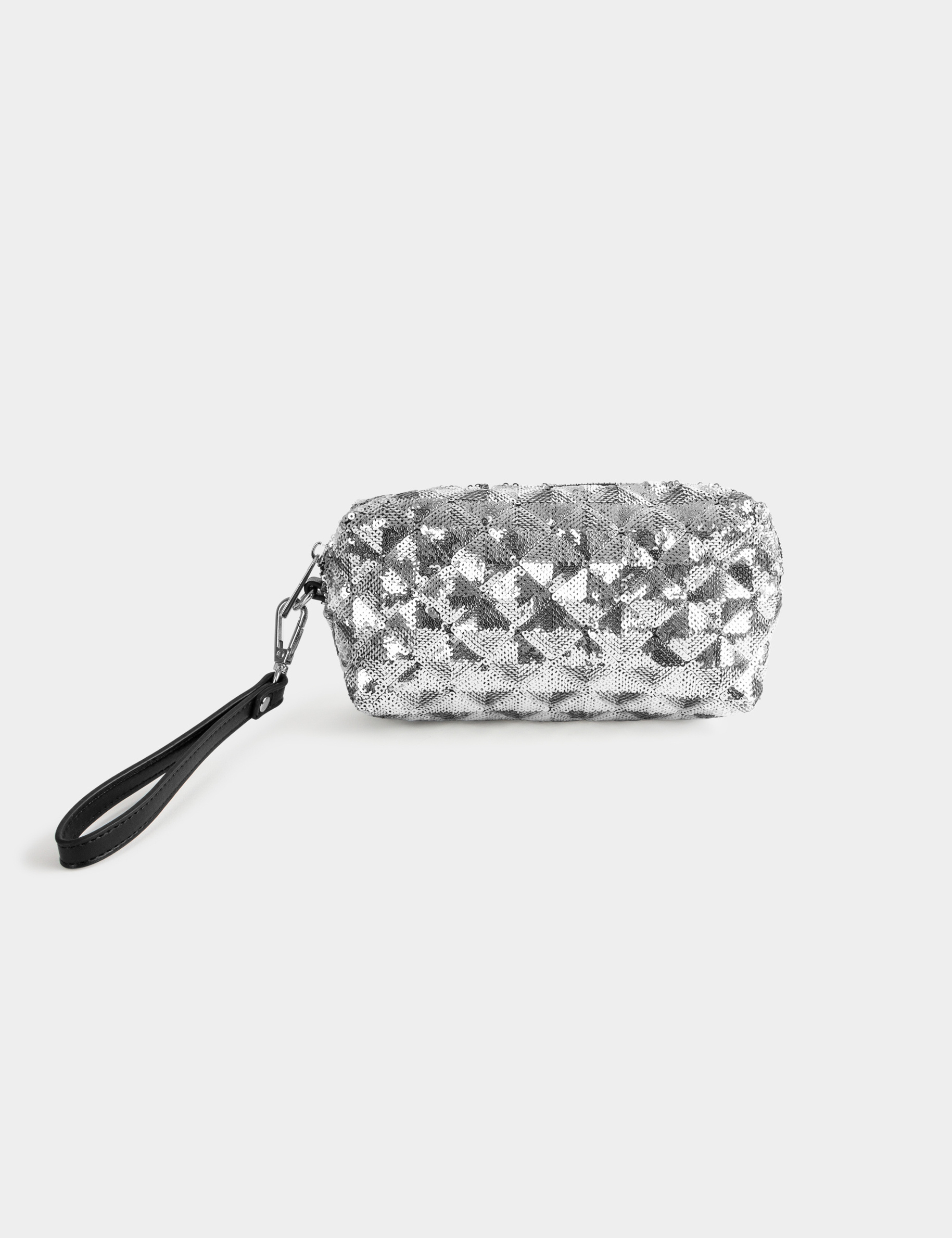 Make-up tas met pailleten zilver vrouw Make-up tas met pailleten zilver vrouw