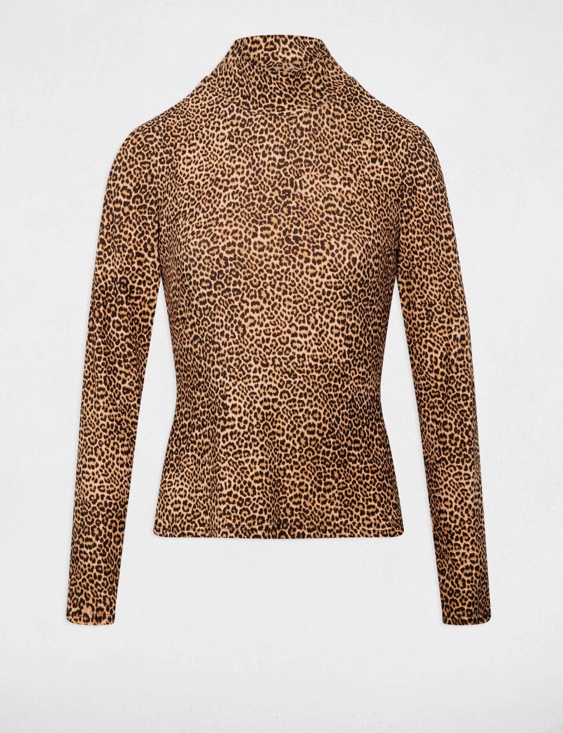 T-shirt met opstaande kraag meerkleurig vrouw