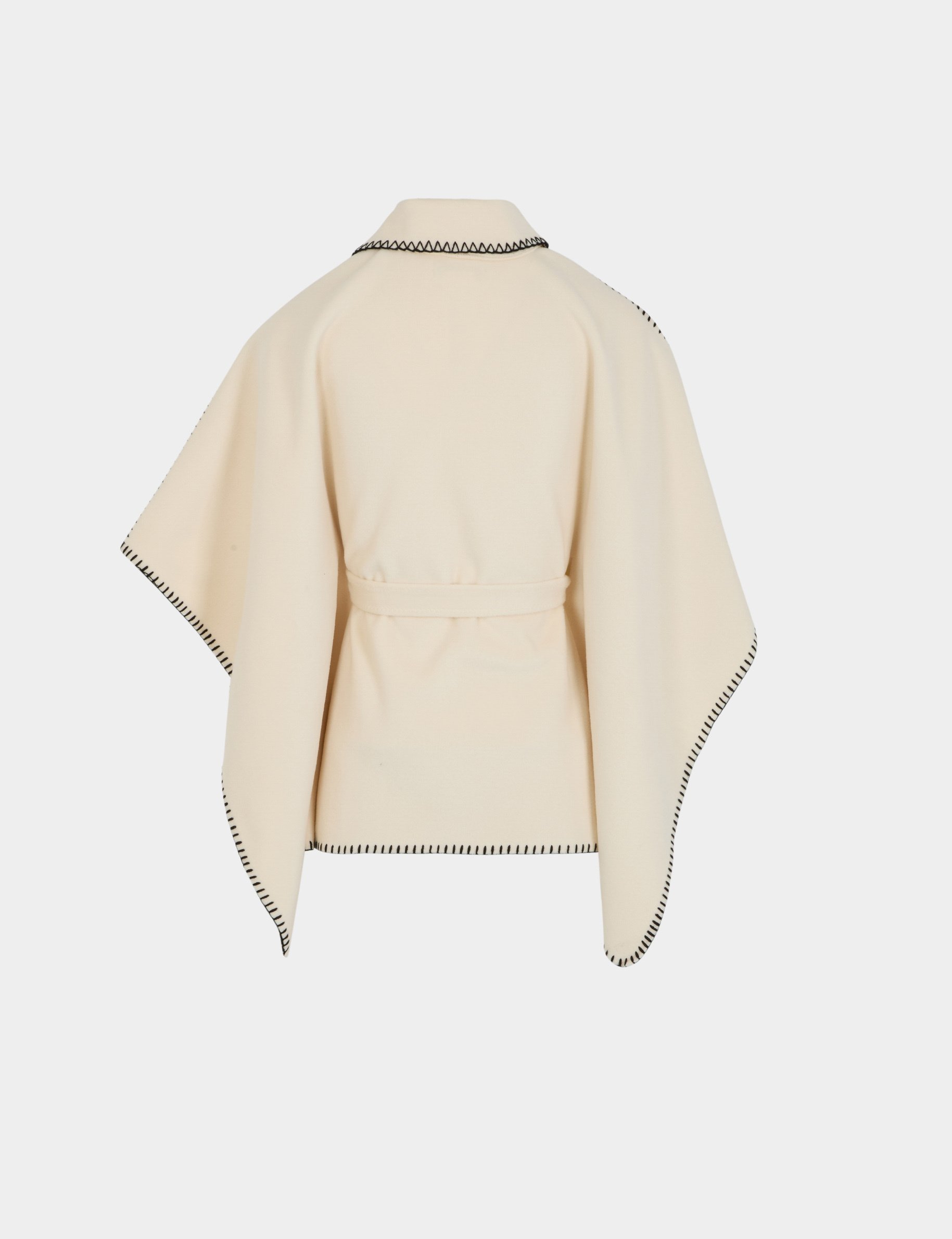 Cape ceinturée ivoire femme