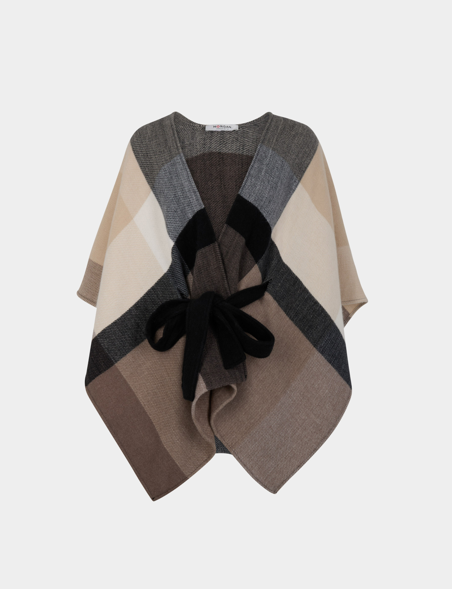 cape a carreaux sable femme Cape à carreaux sable femme