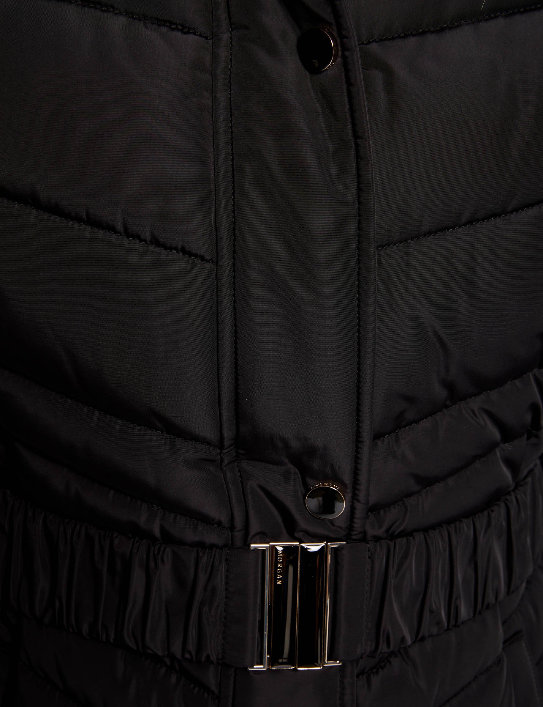 doudoune longue a capuche noir femme null