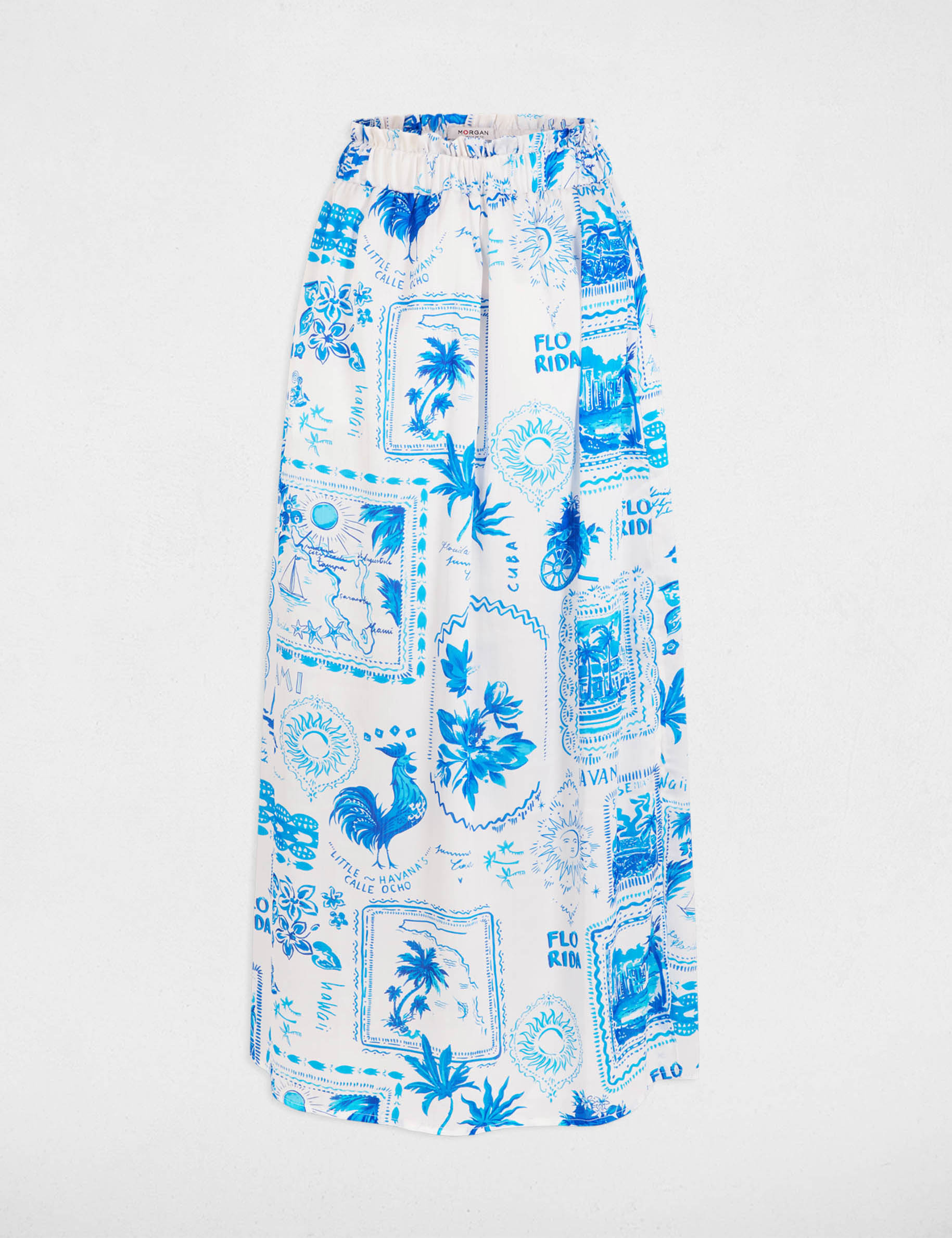 lange rok met print meerkleurig vrouw Lange rok met print meerkleurig vrouw