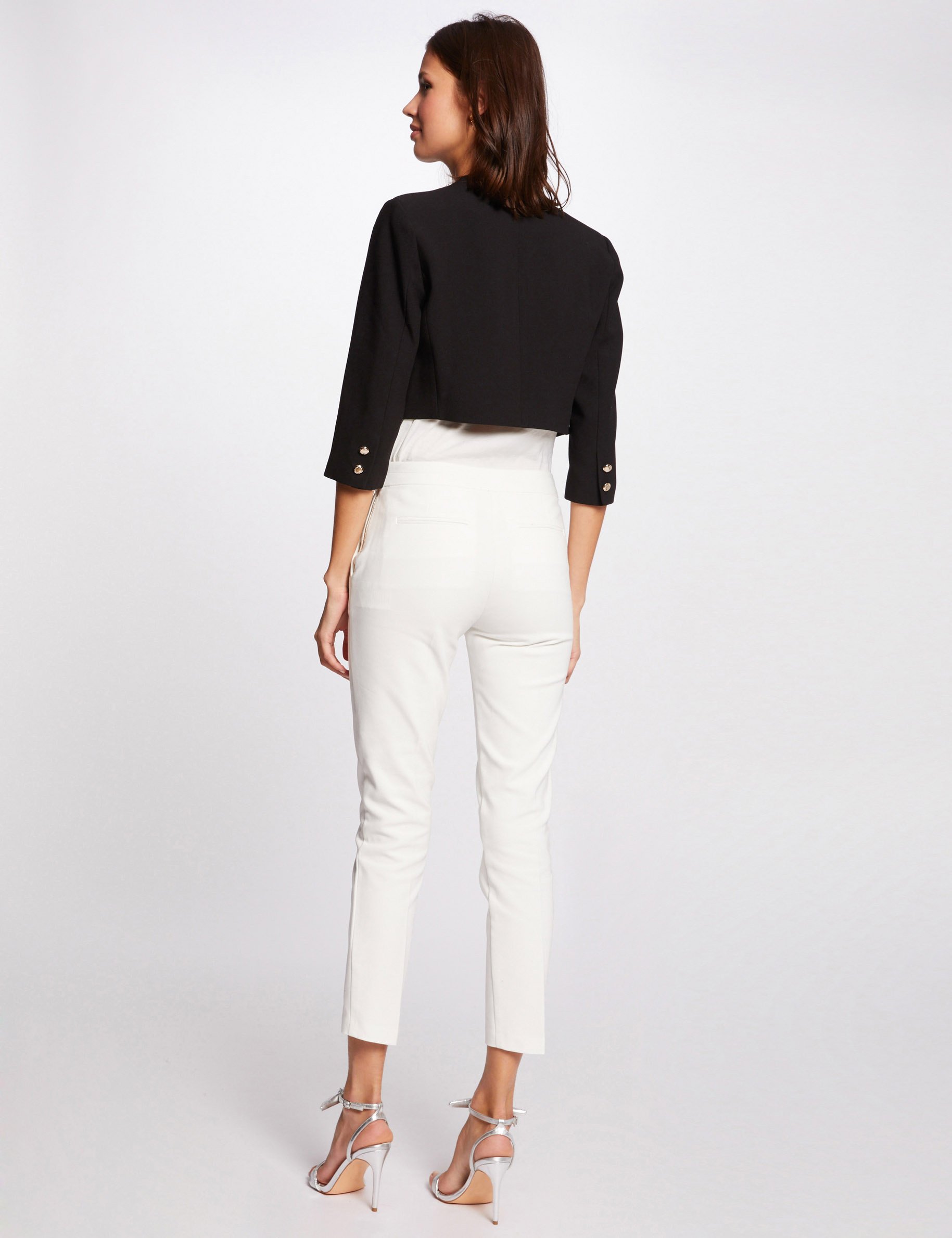 Veste droite manches 3/4 noir femme Veste droite manches 3/4 noir femme