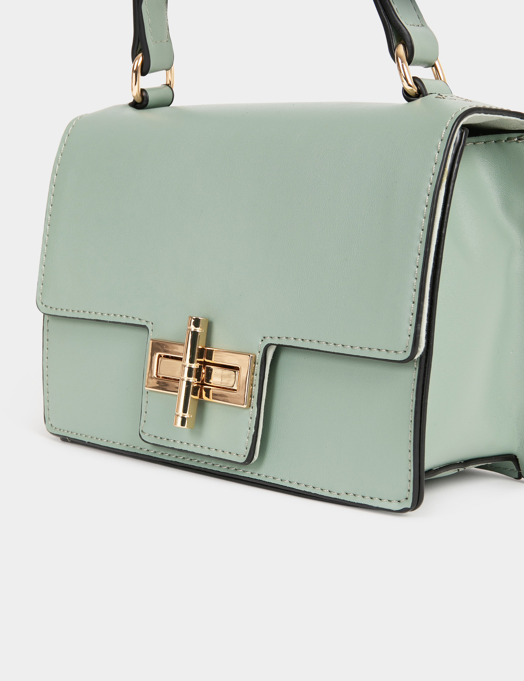 Sac cartable &agrave; bandouli&egrave;re vert femme