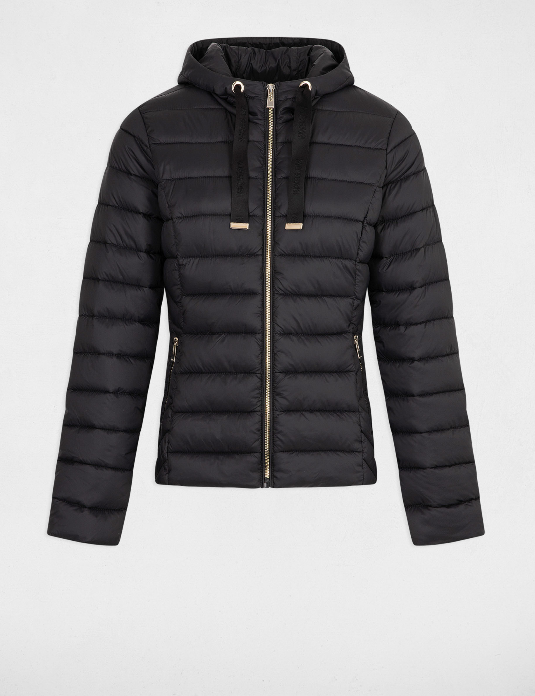 Doudoune col montant noir femme