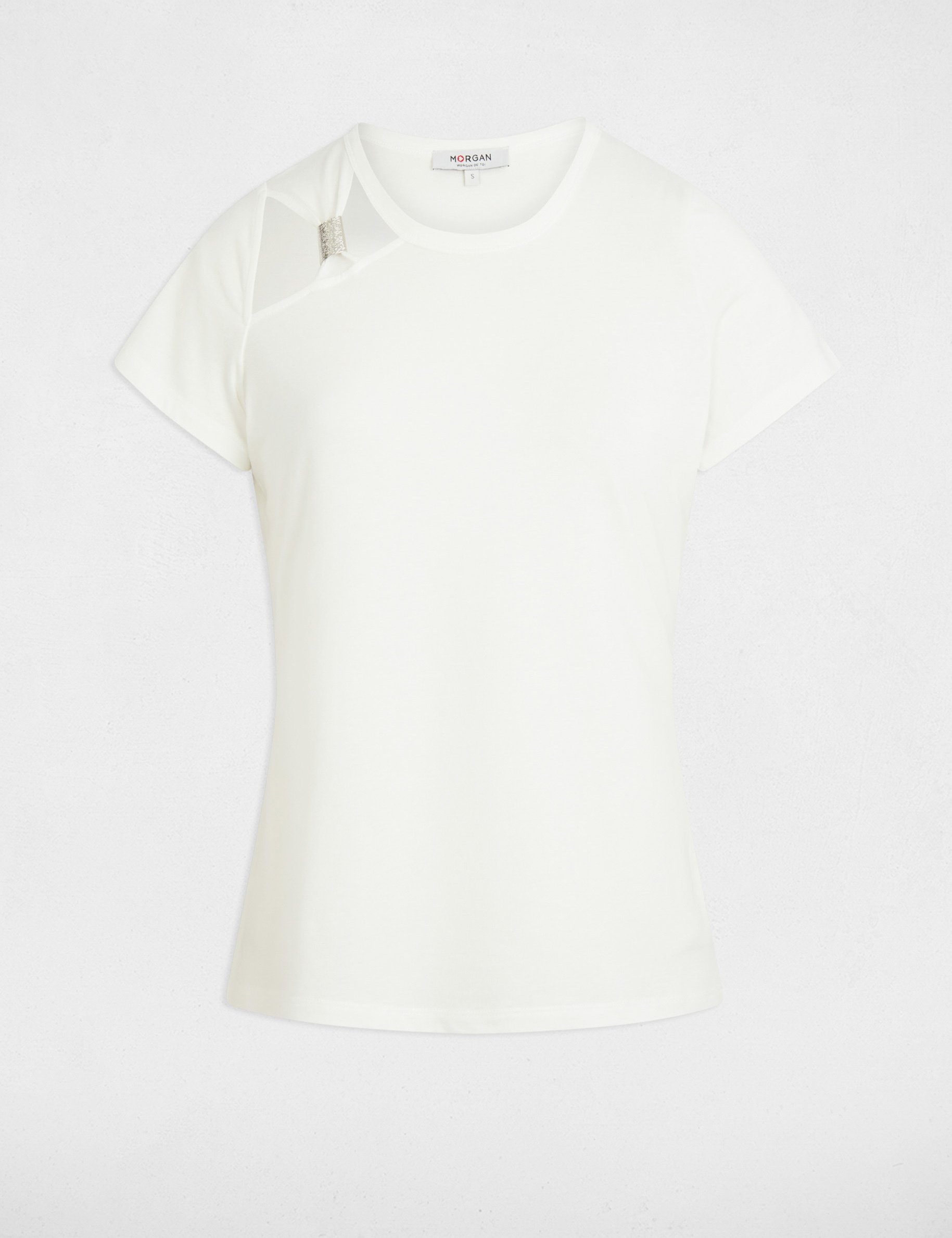 t shirt met korte mouwen helder wit vrouw T-shirt met korte mouwen helder wit vrouw