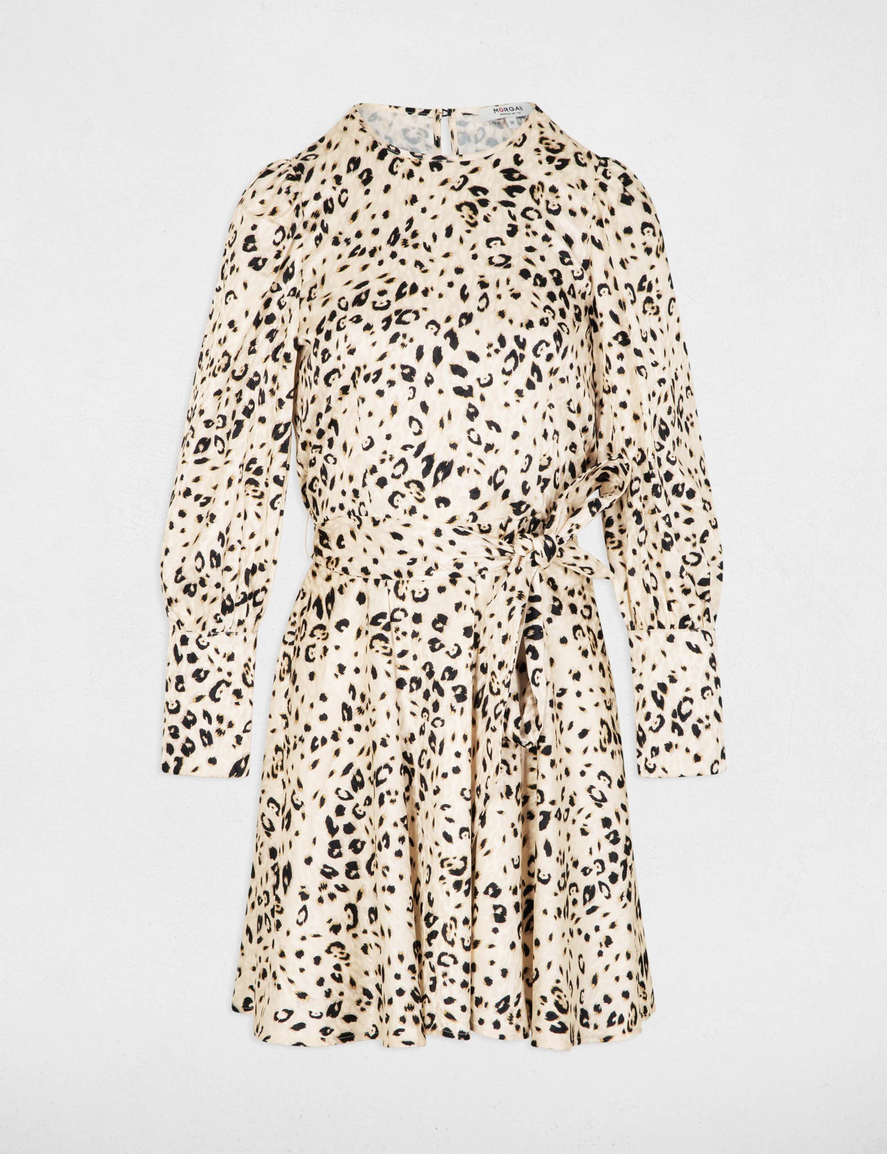 Robe courte satin&eacute;e multicolore femme