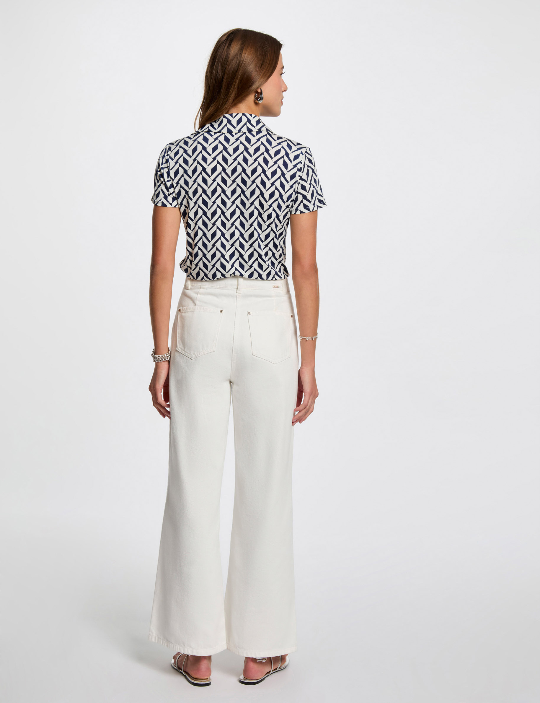 T-shirt manches courtes blanc femme