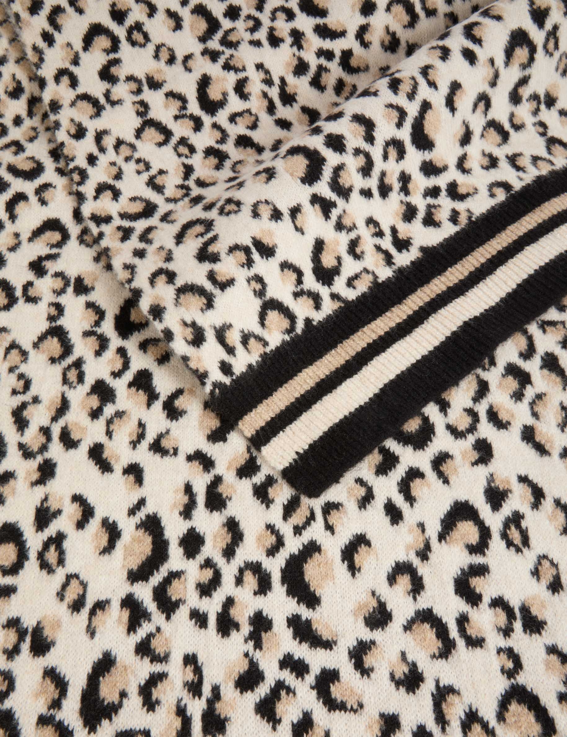 sjaal met luipaardprint meerkleurig vrouw Sjaal met luipaardprint meerkleurig vrouw