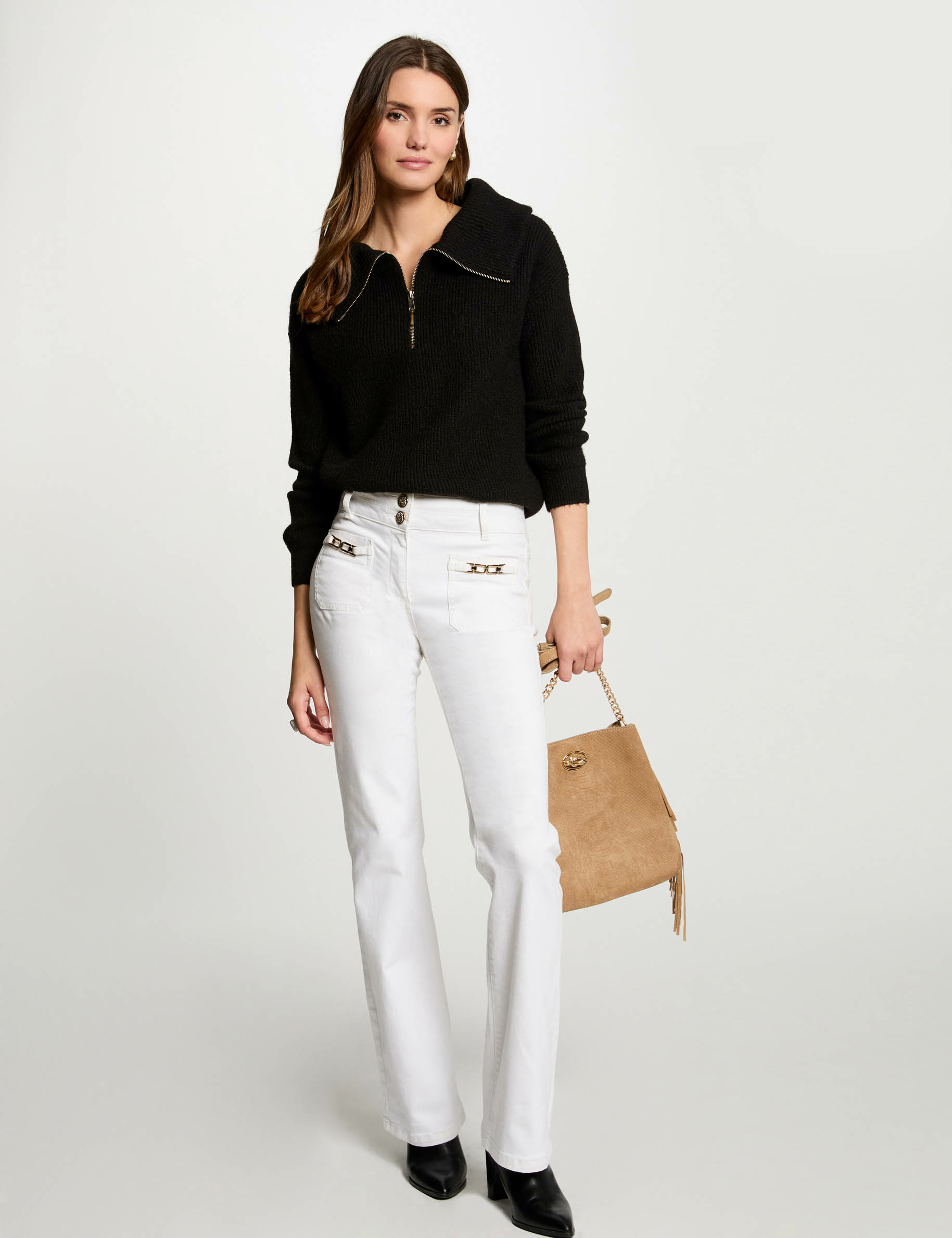 pull col camionneur noir femme Pull col camionneur noir femme