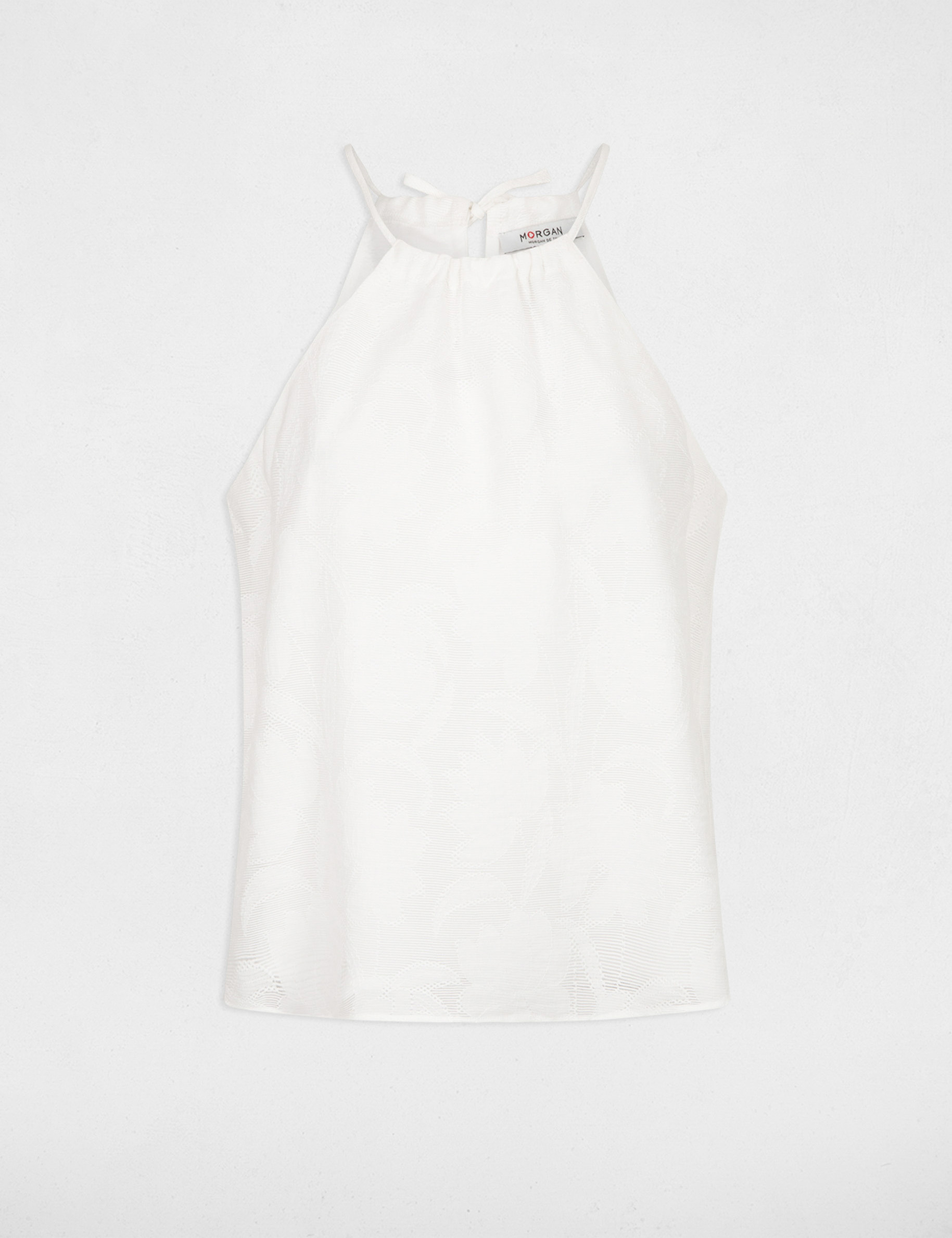 top encolure americaine ecru femme Top encolure américaine ecru femme