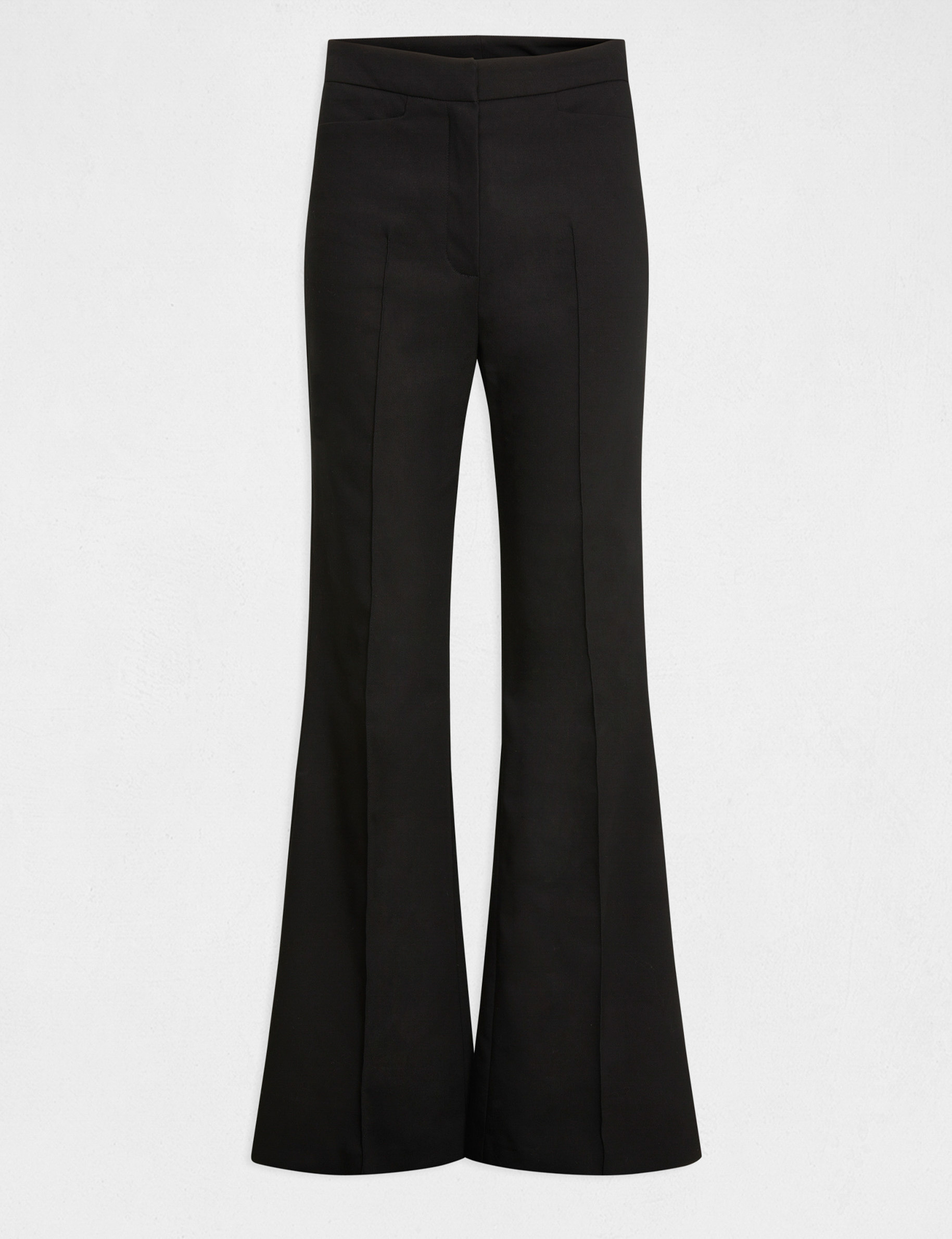 Pantalon city flare noir femme