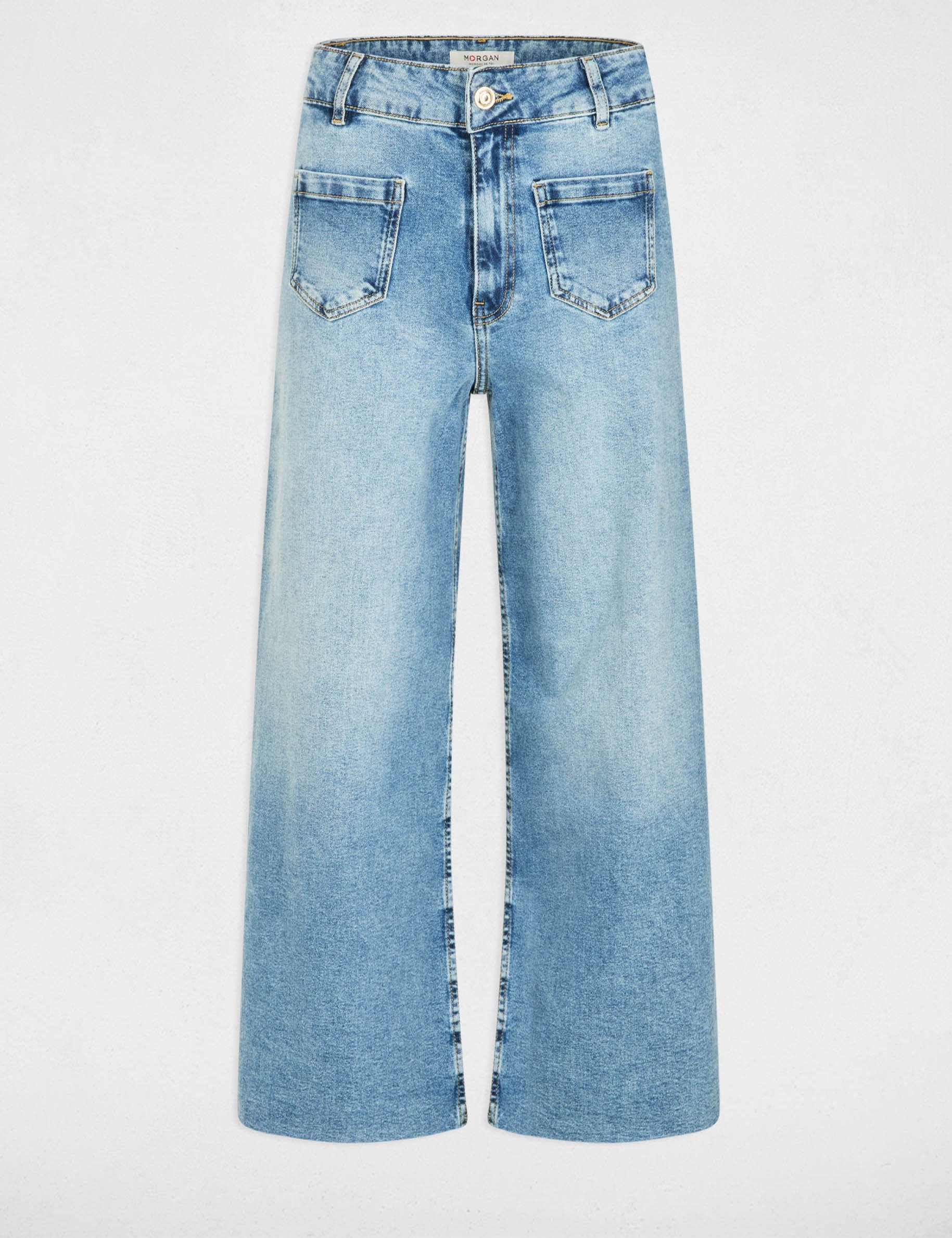 dubbel stone washed denim vrouw
