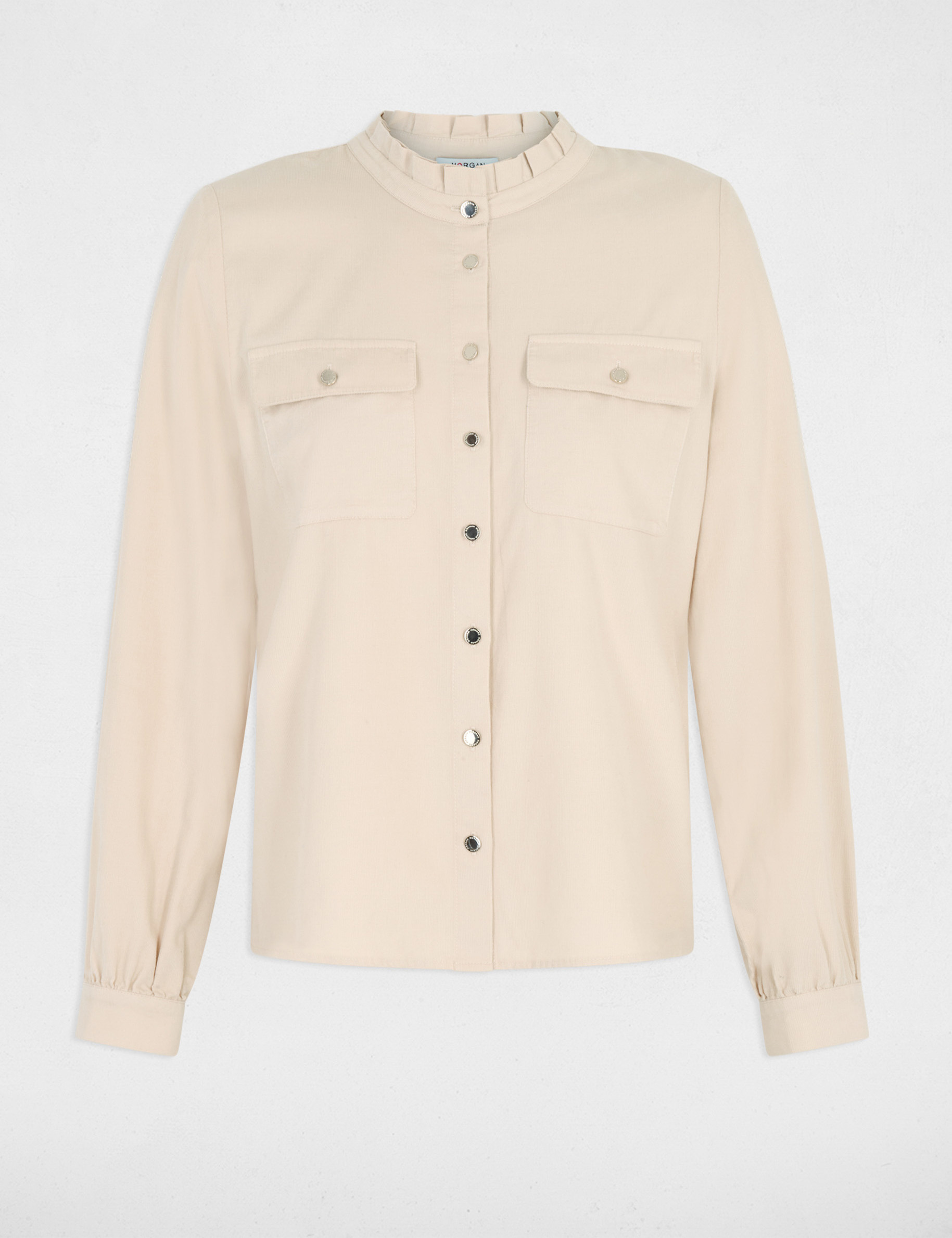 Corduroy overhemd ivoor vrouw