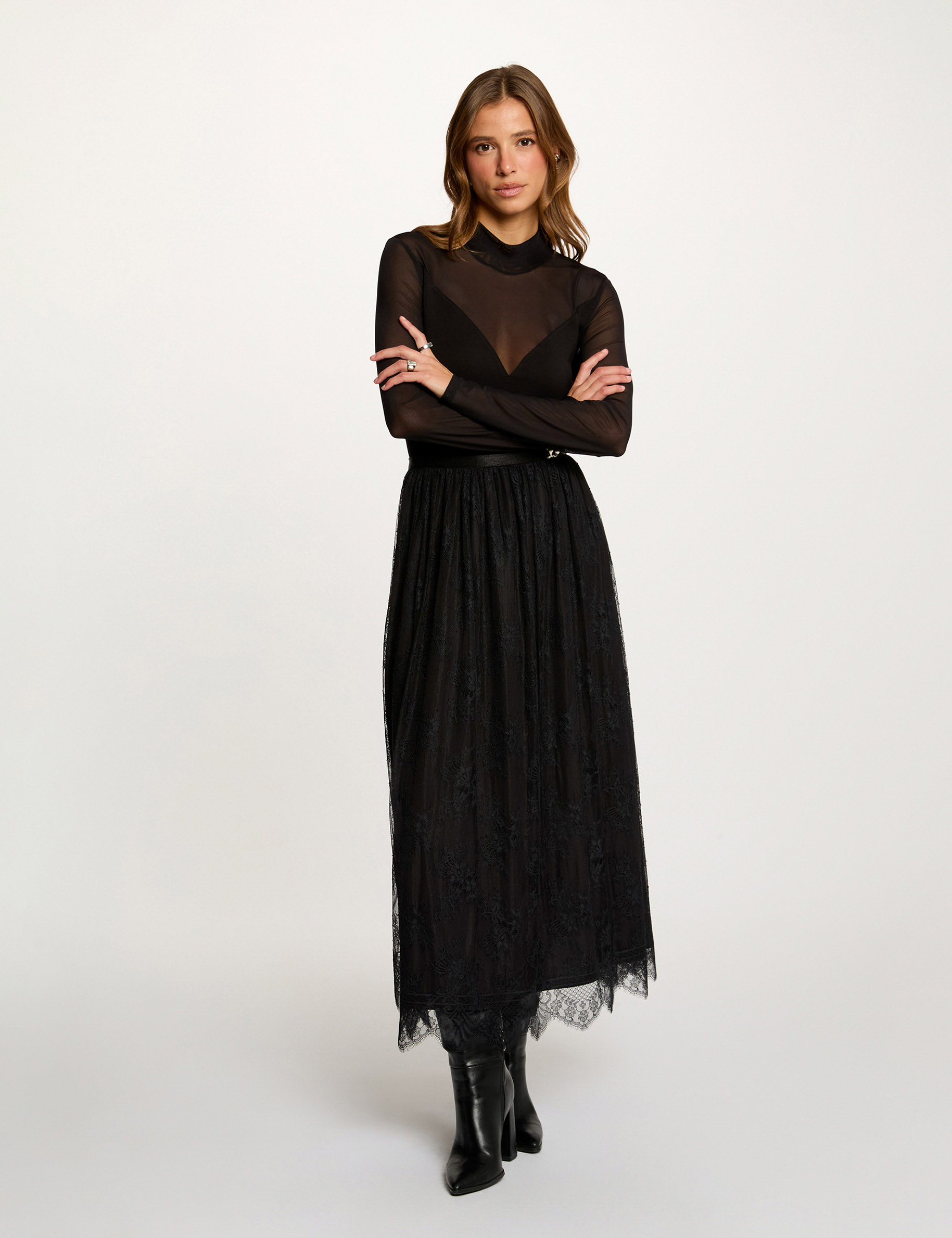 T-shirt manches longues noir femme