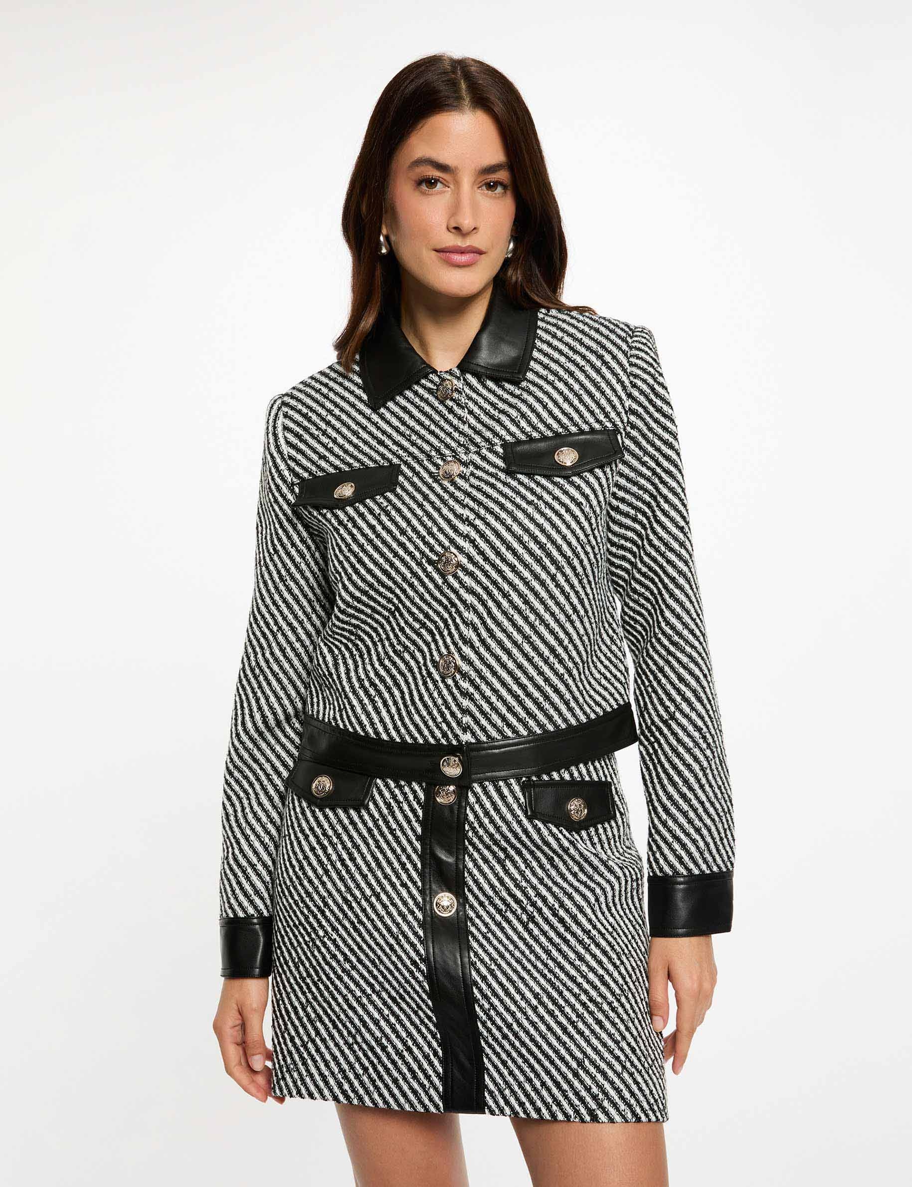 Jupe courte ajustée noir femme