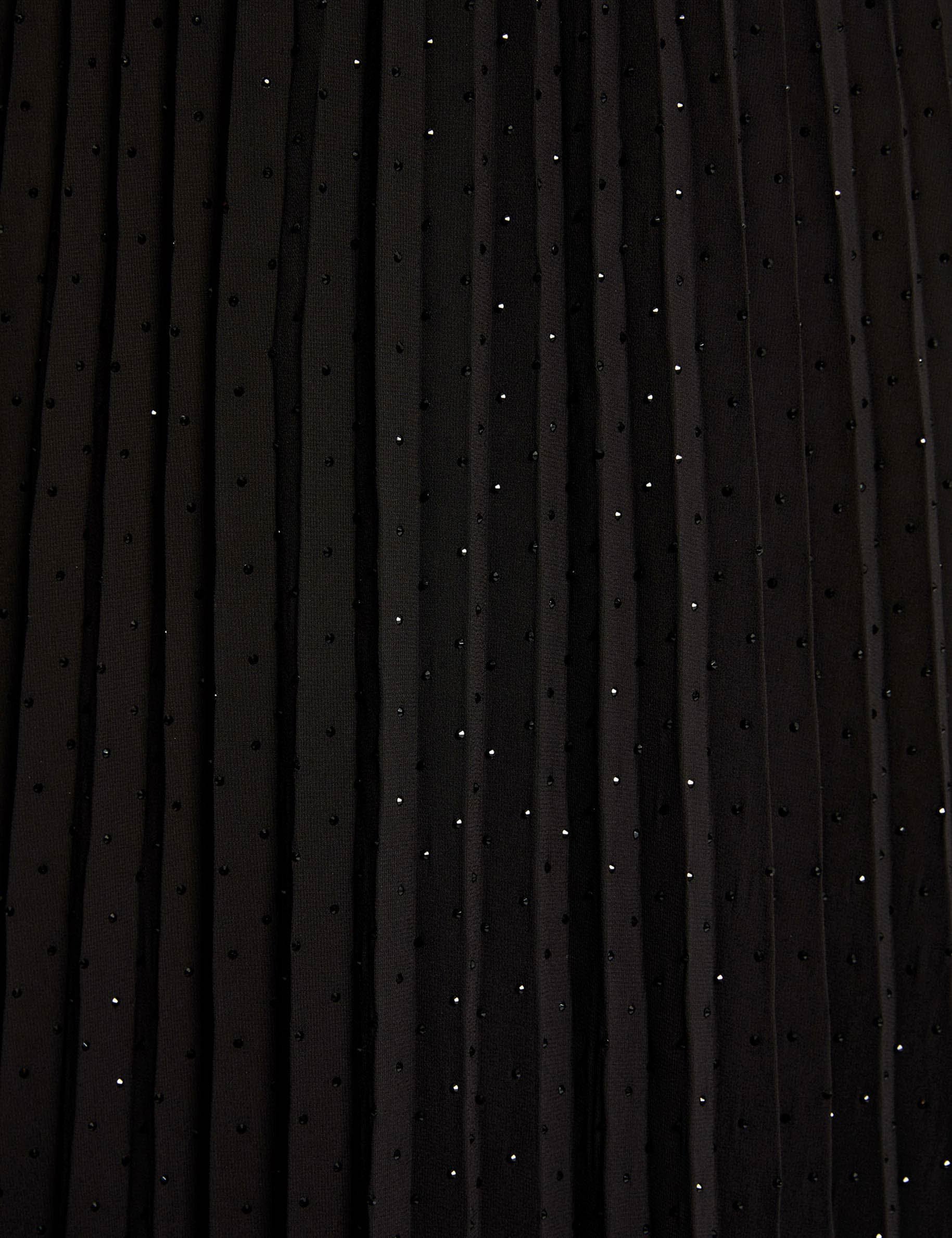 jupe longue strass noir femme null