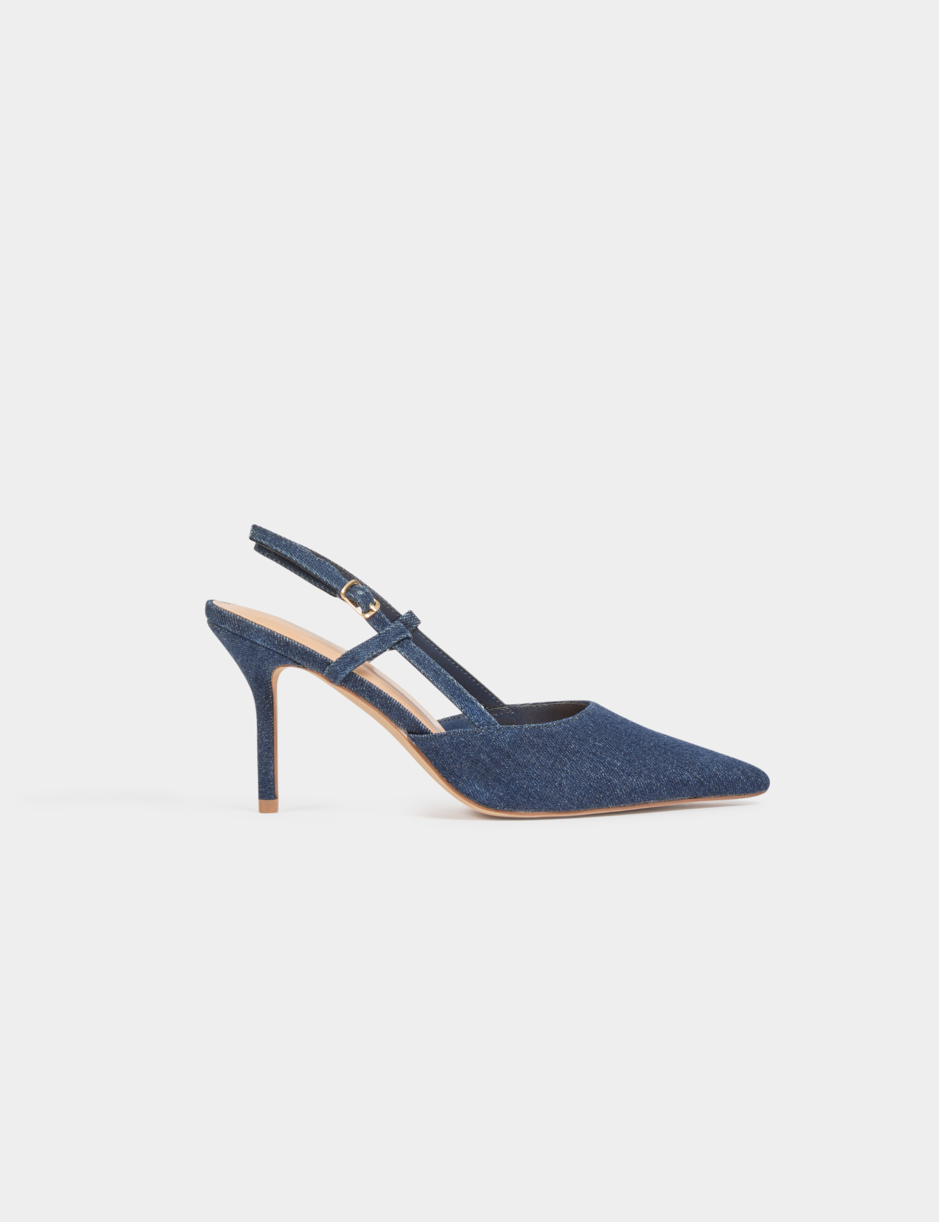 slingback pumps stone washed denim vrouw Slingback pumps stone washed denim vrouw