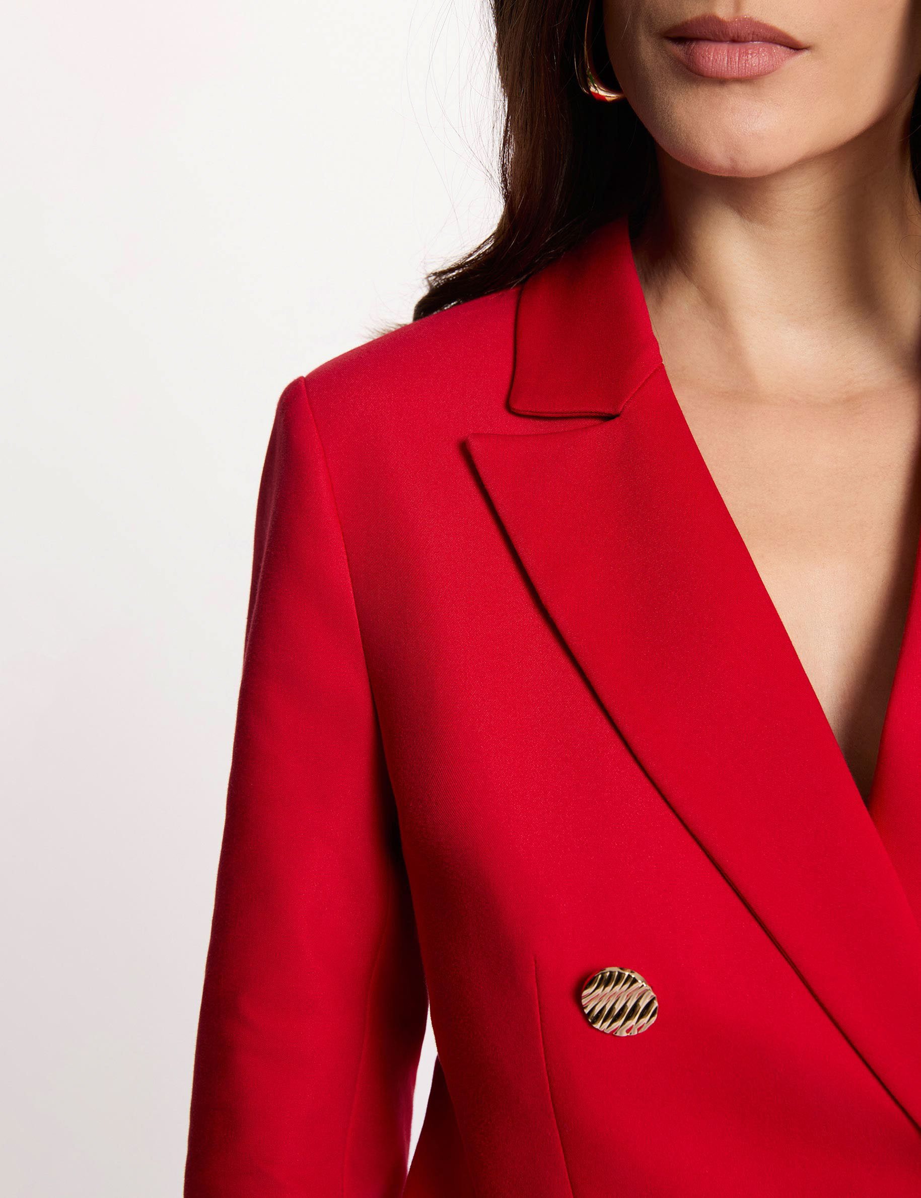 Blazer met dubbele knopenrij rood vrouw