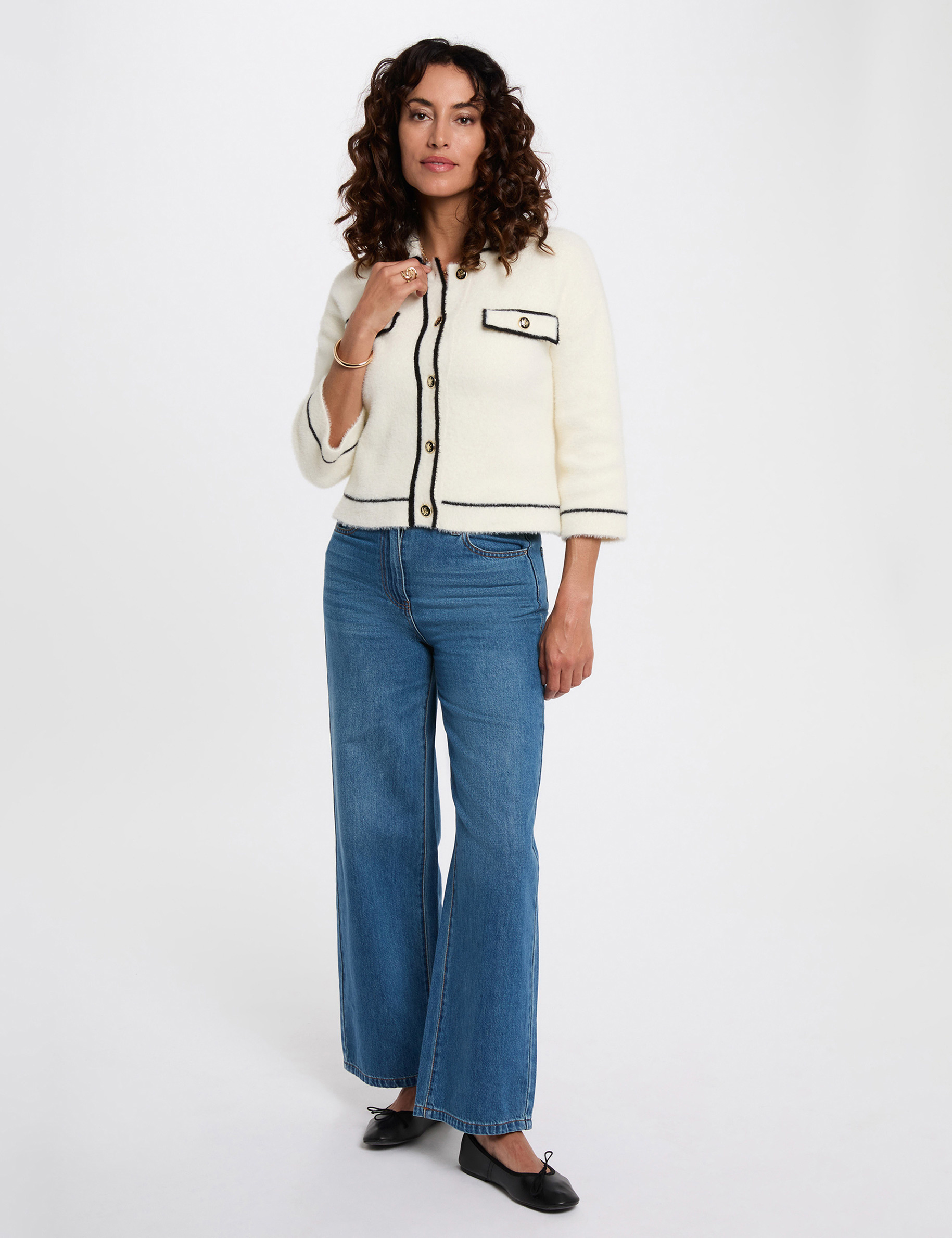 gilet court fluide blanc femme Gilet court fluide blanc femme