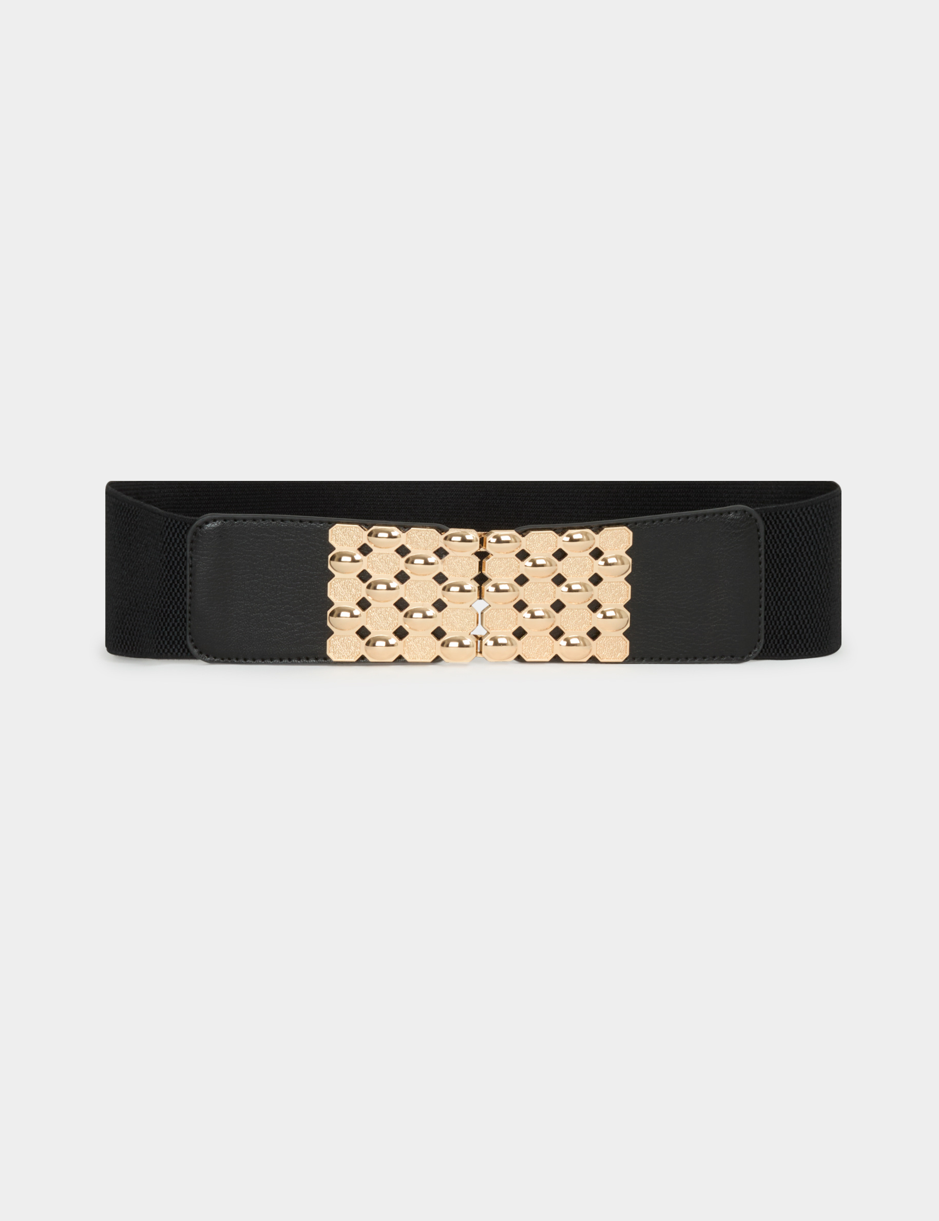 Brede riem van imitatieleer zwart vrouw