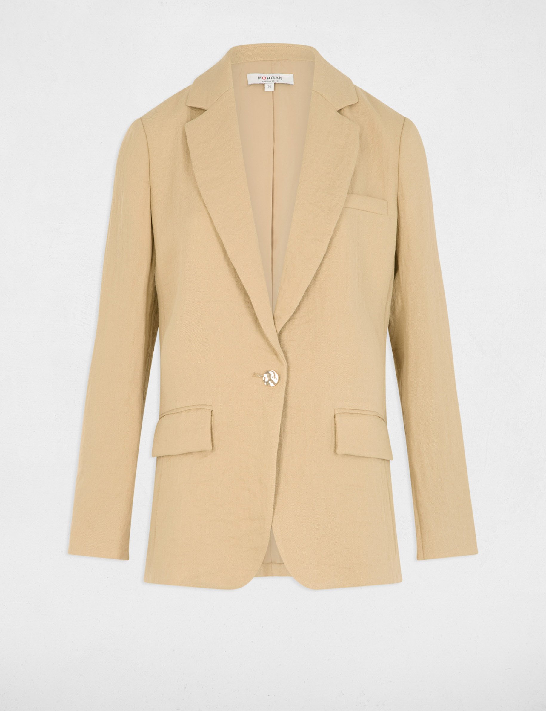veste courte fluide beige femme Veste courte fluide beige femme