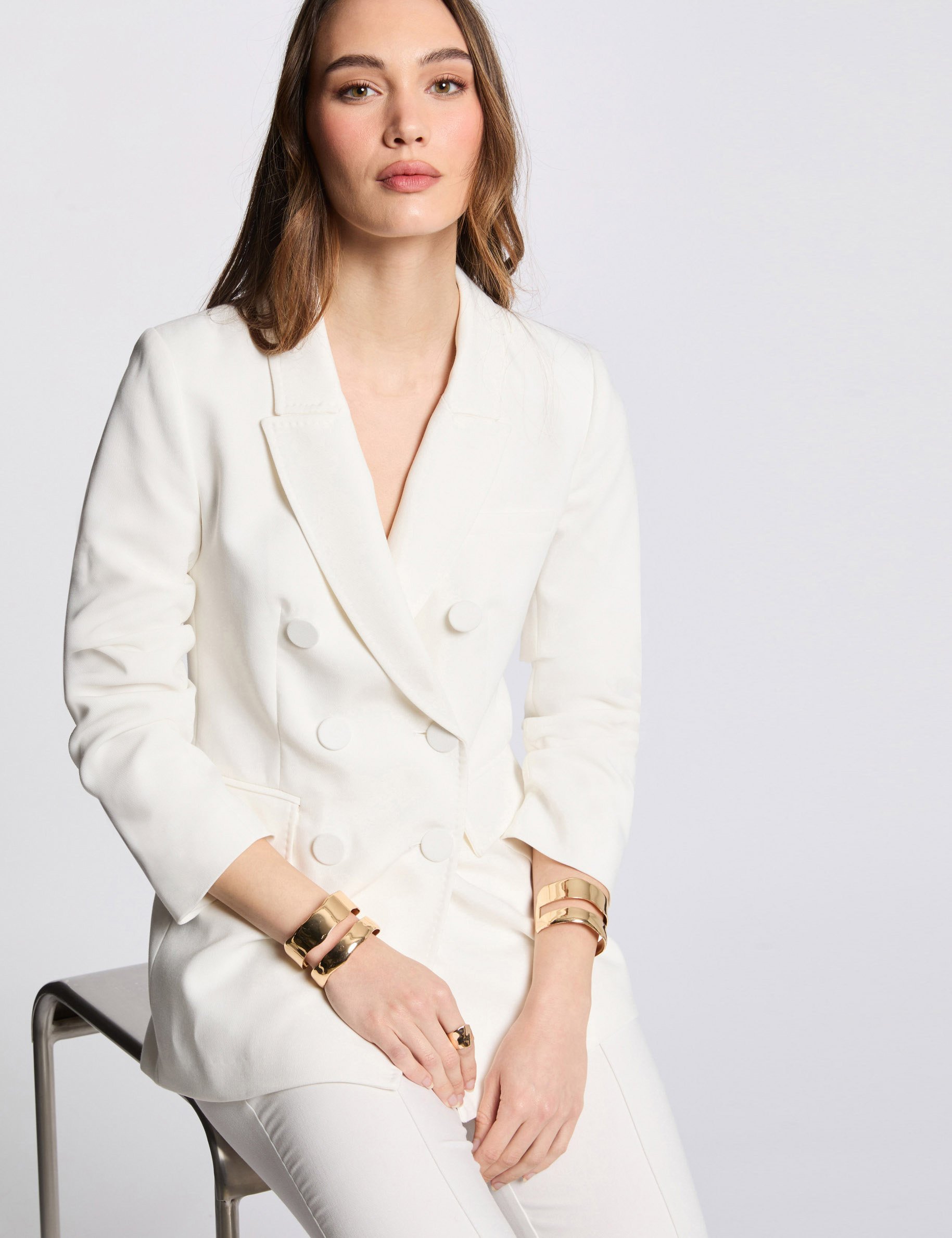 blazer boutonnee blanc femme Blazer boutonnée blanc femme