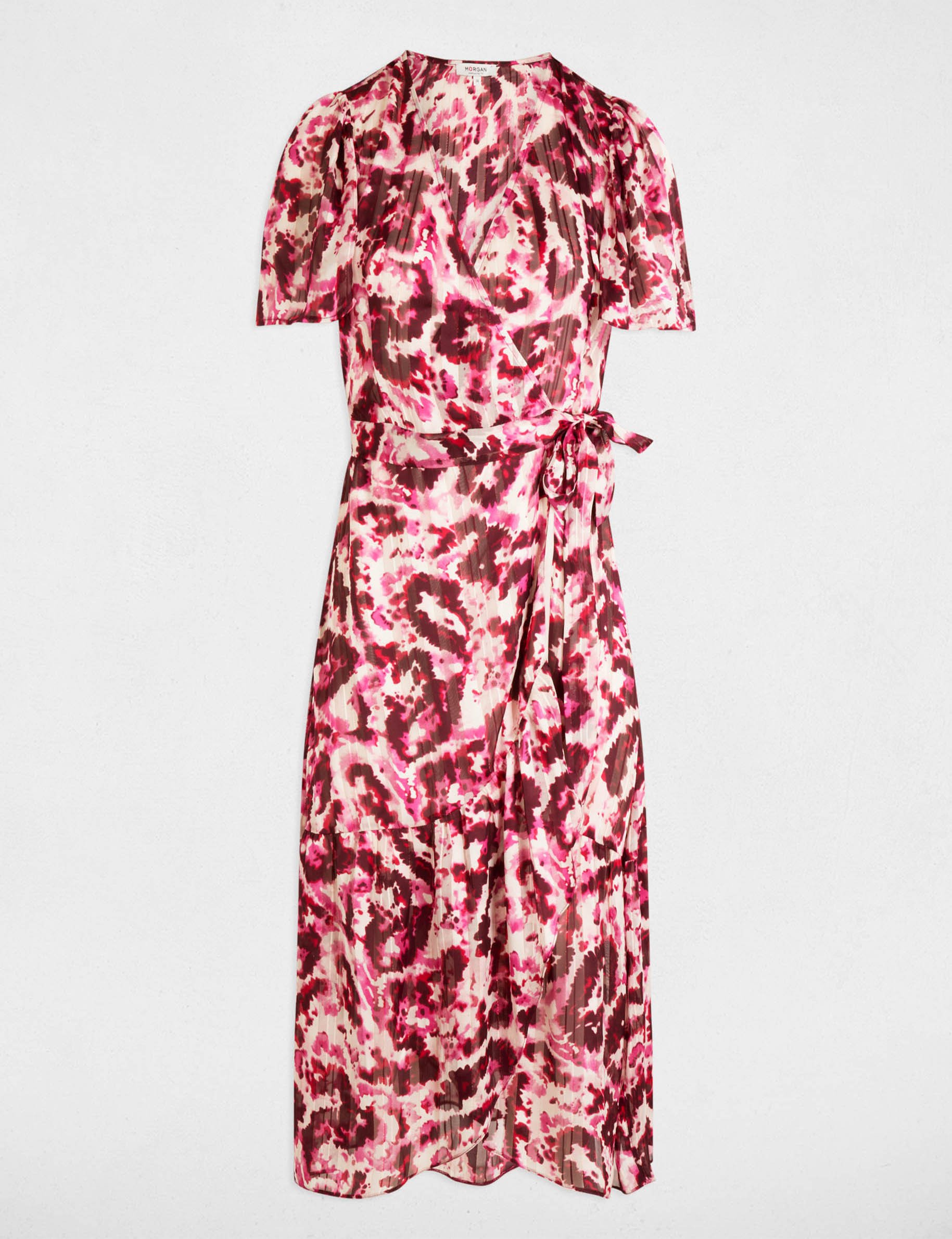 robe midi portefeuille multicolore femme Robe midi portefeuille multicolore femme