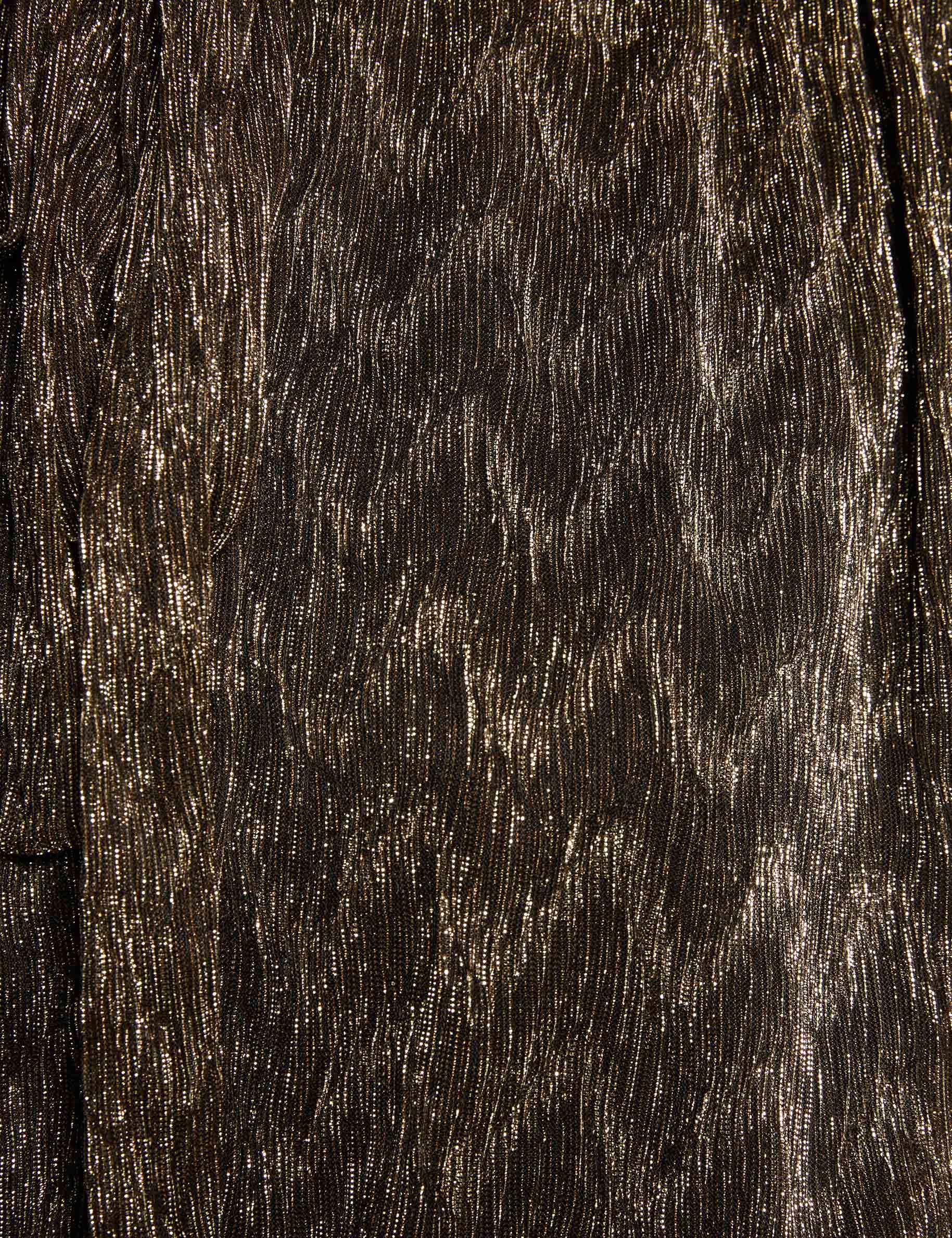 t shirt col lavalliere jaune or femme null