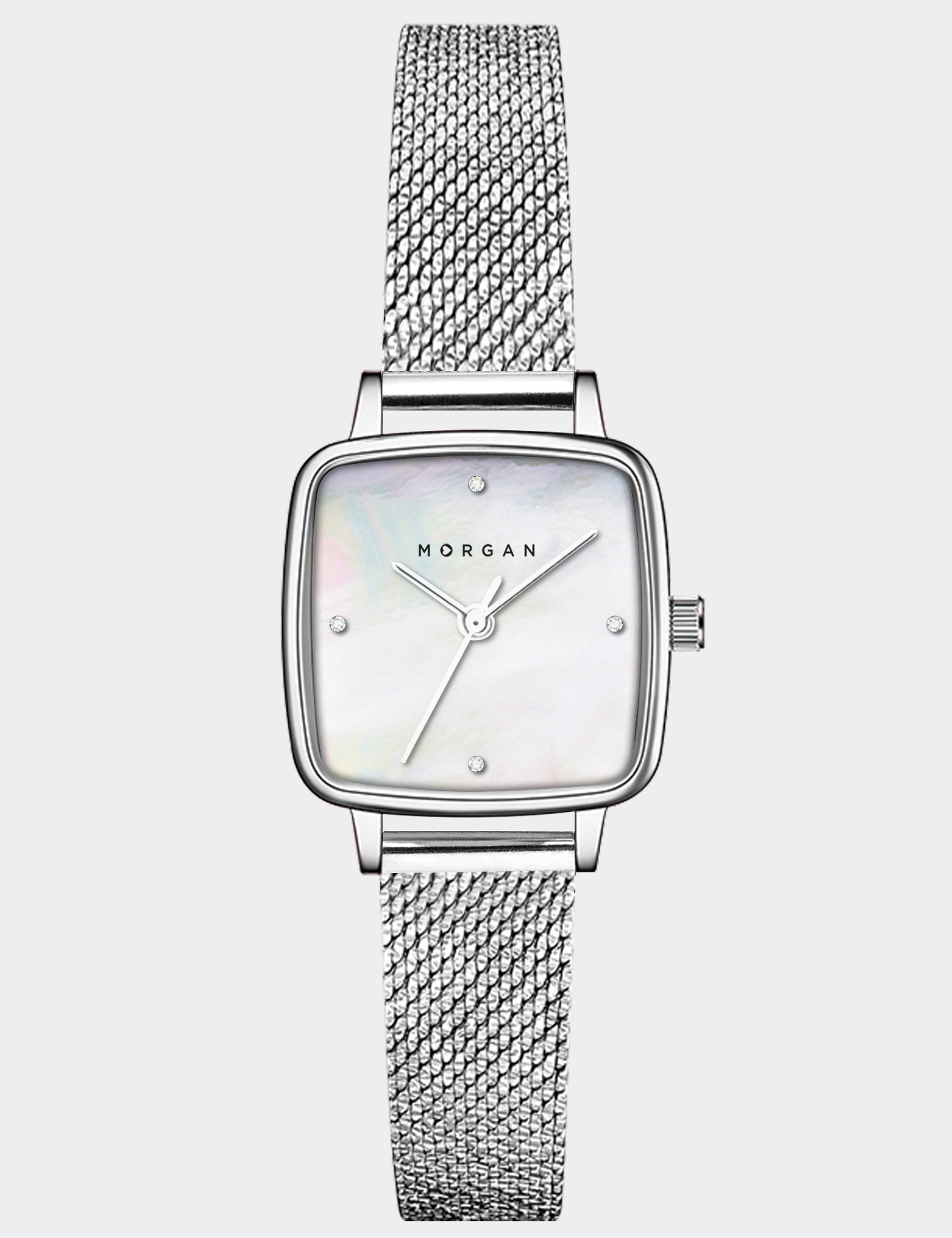 Montre classique couleur argent femme