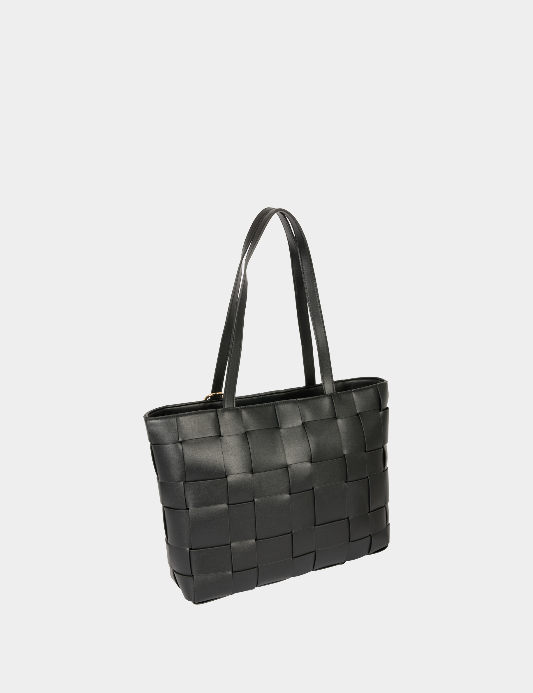 Gevlochten shopper zwart vrouw