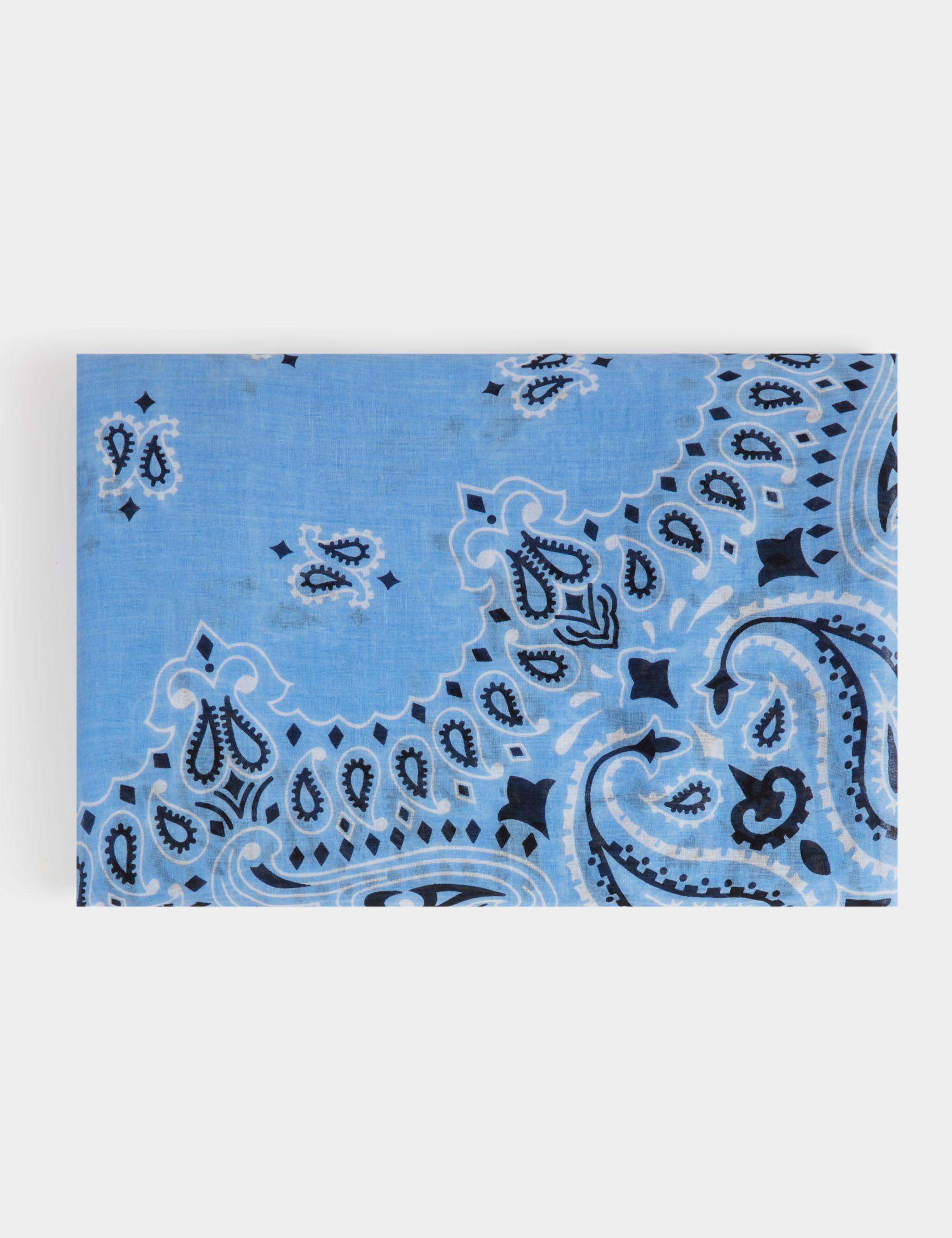 foulard motif bandana bleu ciel femme Foulard motif bandana bleu ciel femme