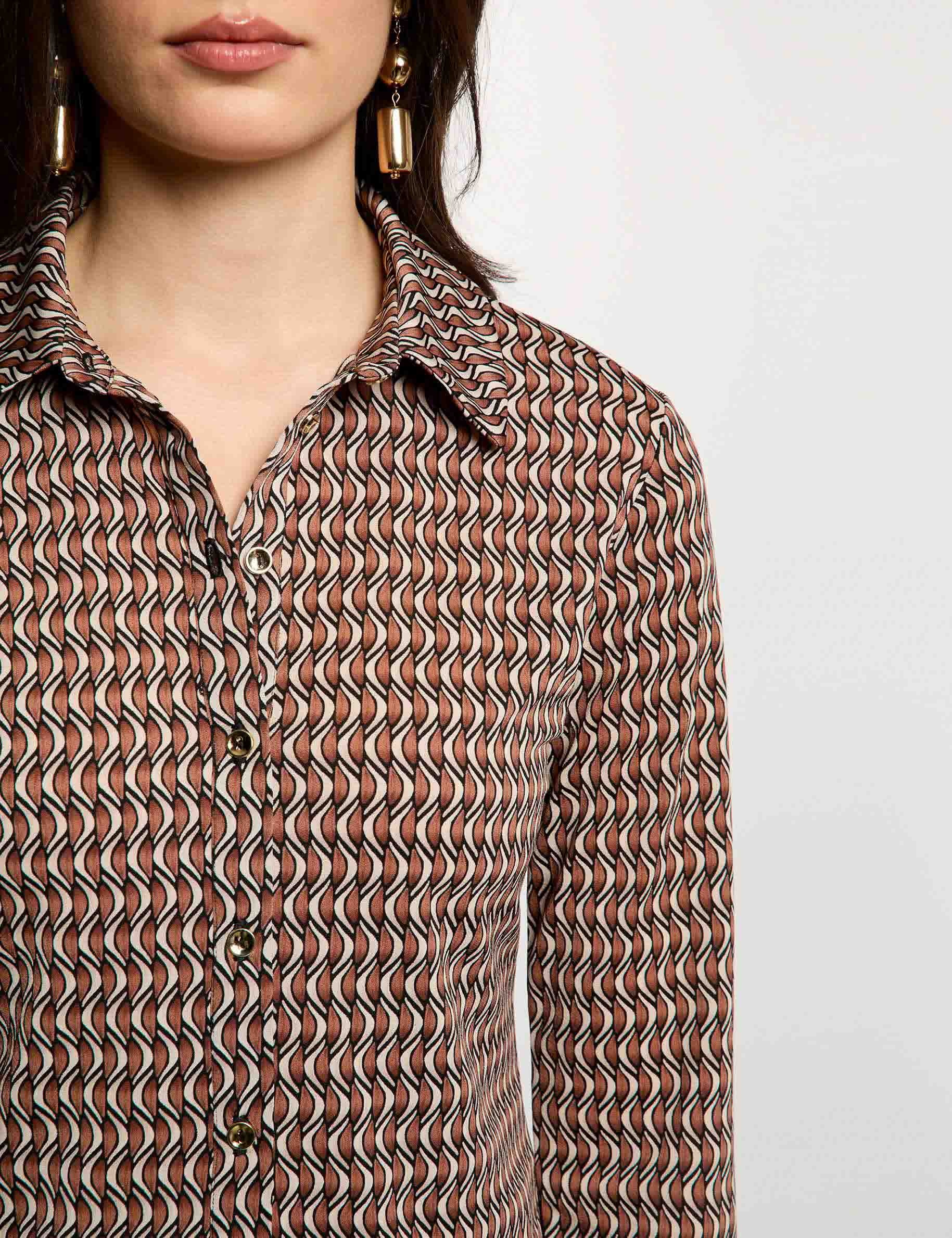 T-shirt met kraag meerkleurig vrouw